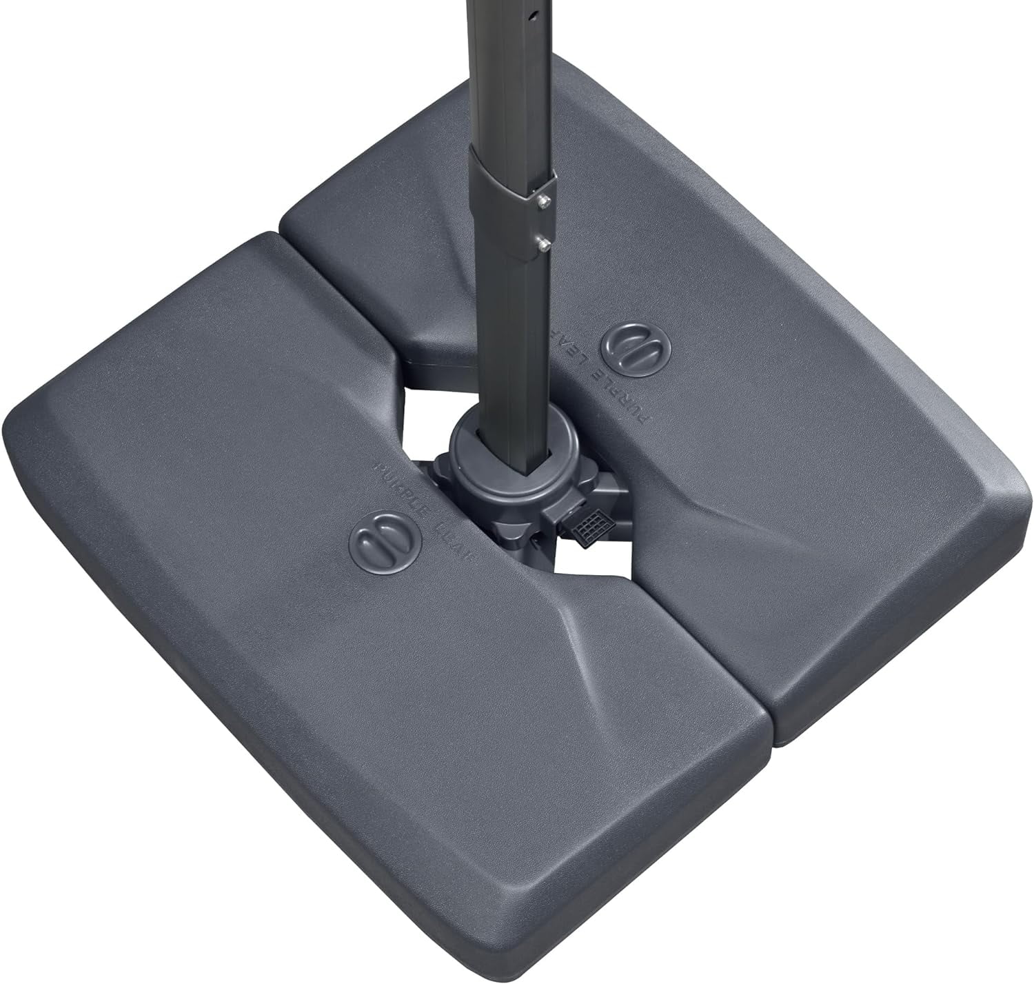 PURPLE LEAF 220 lBS Heavy Duty Patio Umbrella Base Offset Cantilever Umbrella Base Sand/Water Filled Square for Outdoor