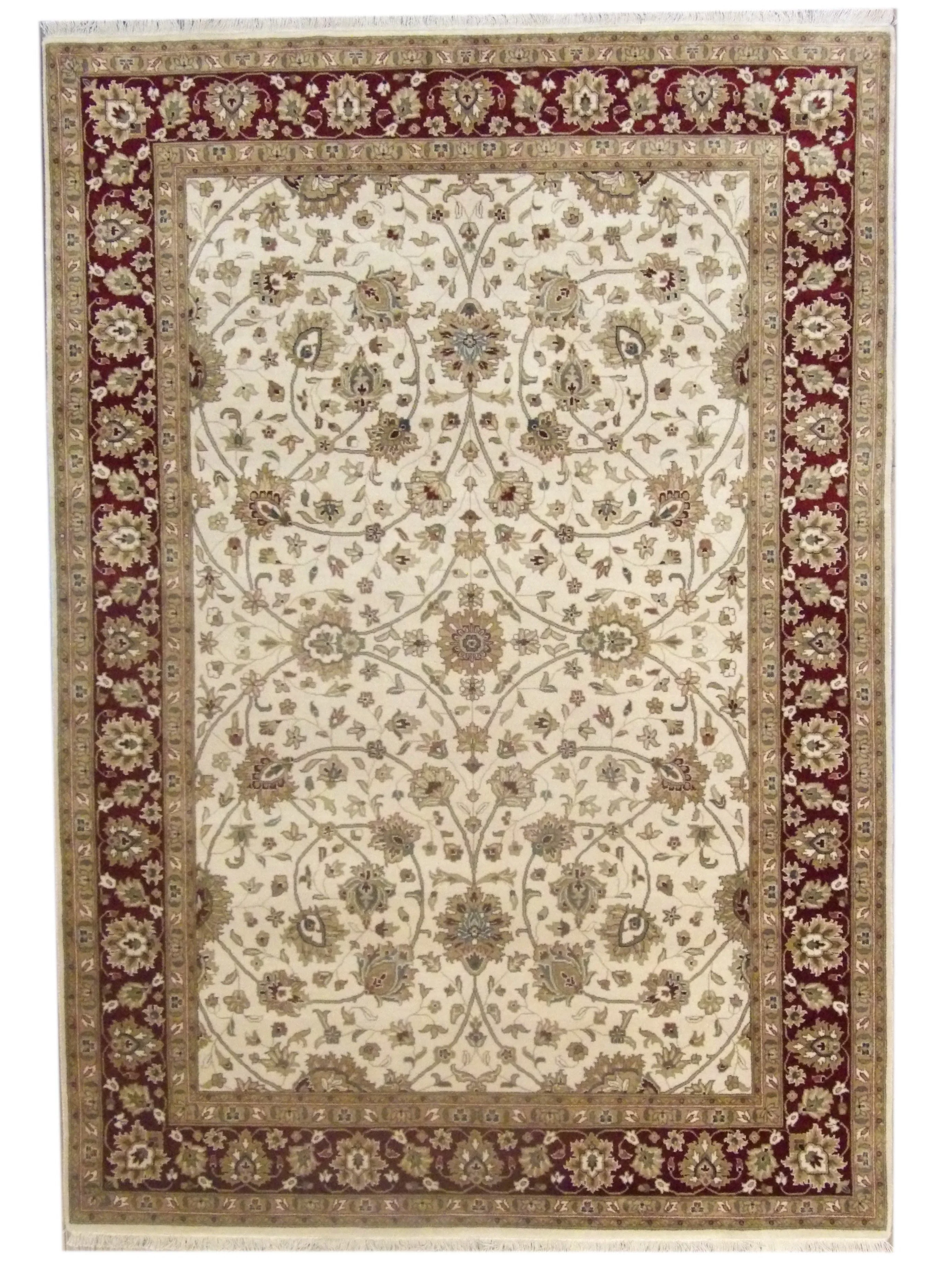 Wahi Rugs Hand Knotted Fine Persian Kashan 5'0