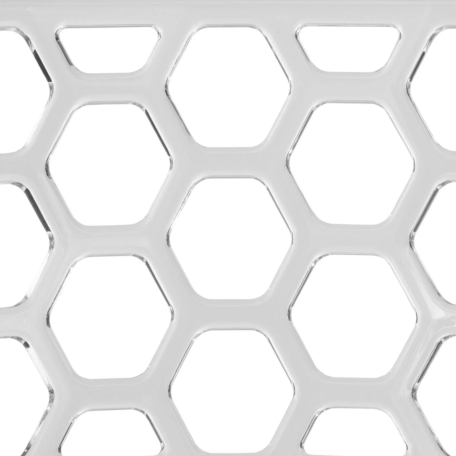 LeisureMod Dynamic Modern Honeycomb Design Dining Chair, Clear