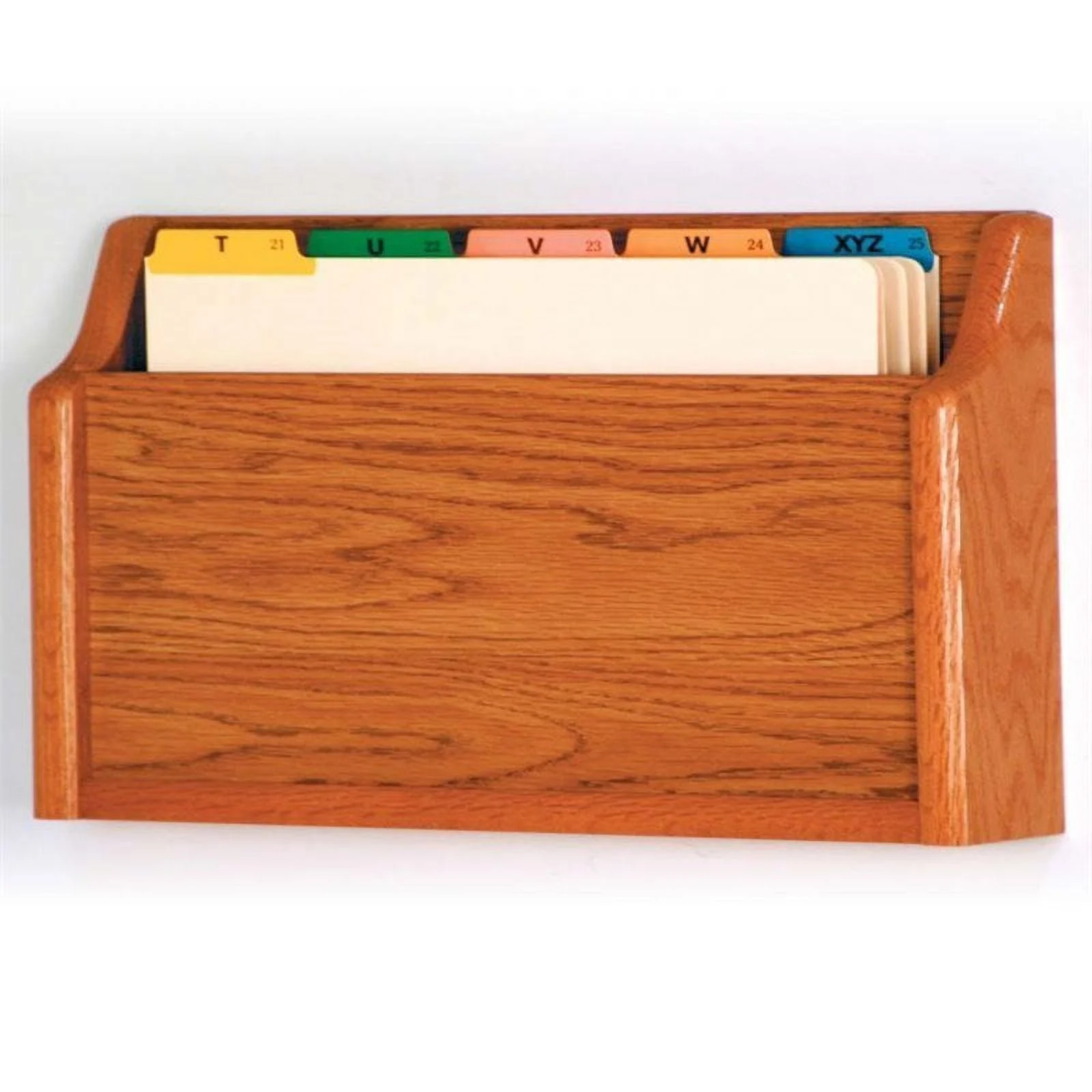 Scranton & Co Single Legal Size Wall File Holder in Medium Oak