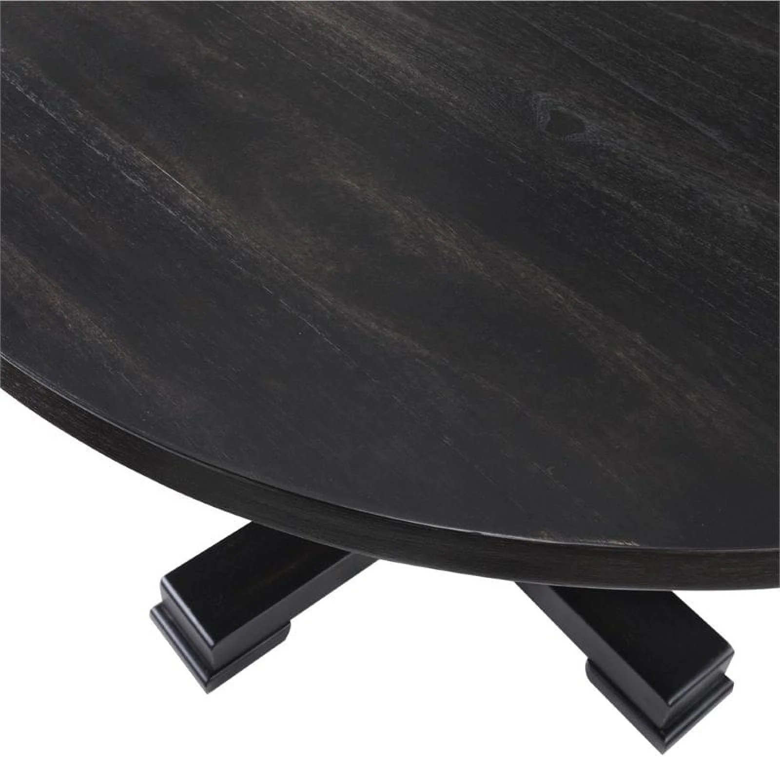 Carson 47 Inch Round Pedestal Table Black