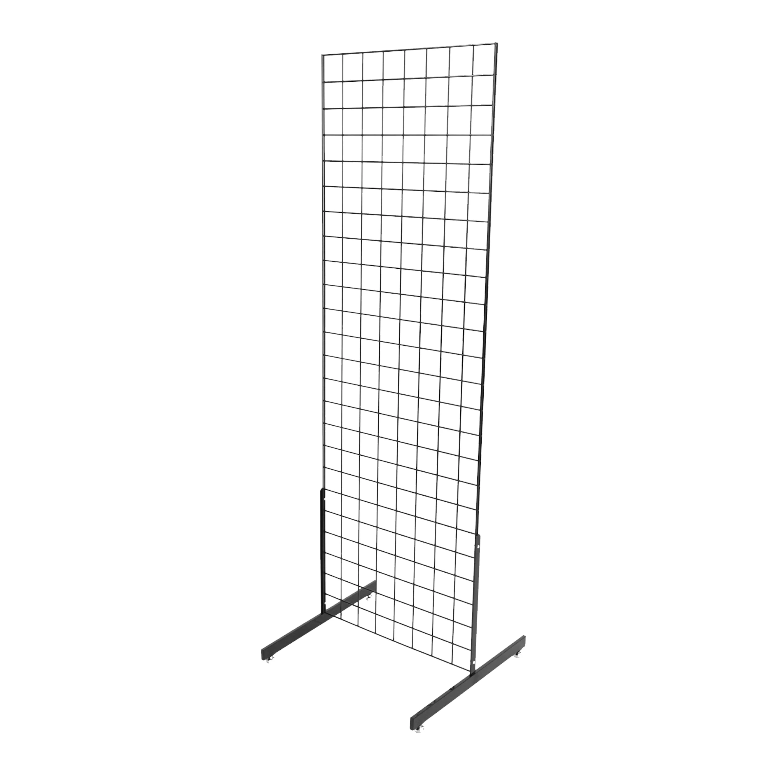 SSWBasics 2' X 6' Grid Wall Standing Fixture - Black