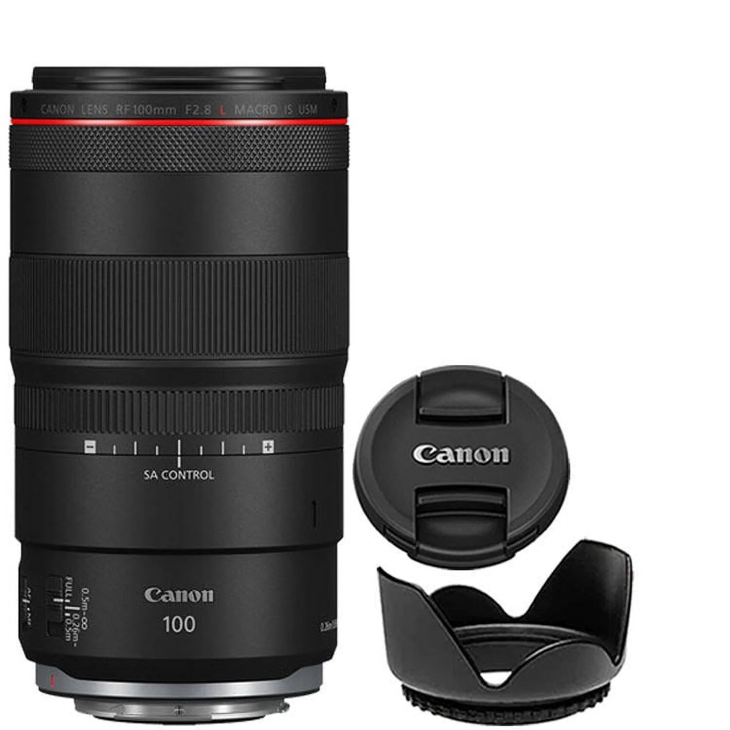 Canon RF 100mm f/2.8 L Macro IS USM Lens + Hood