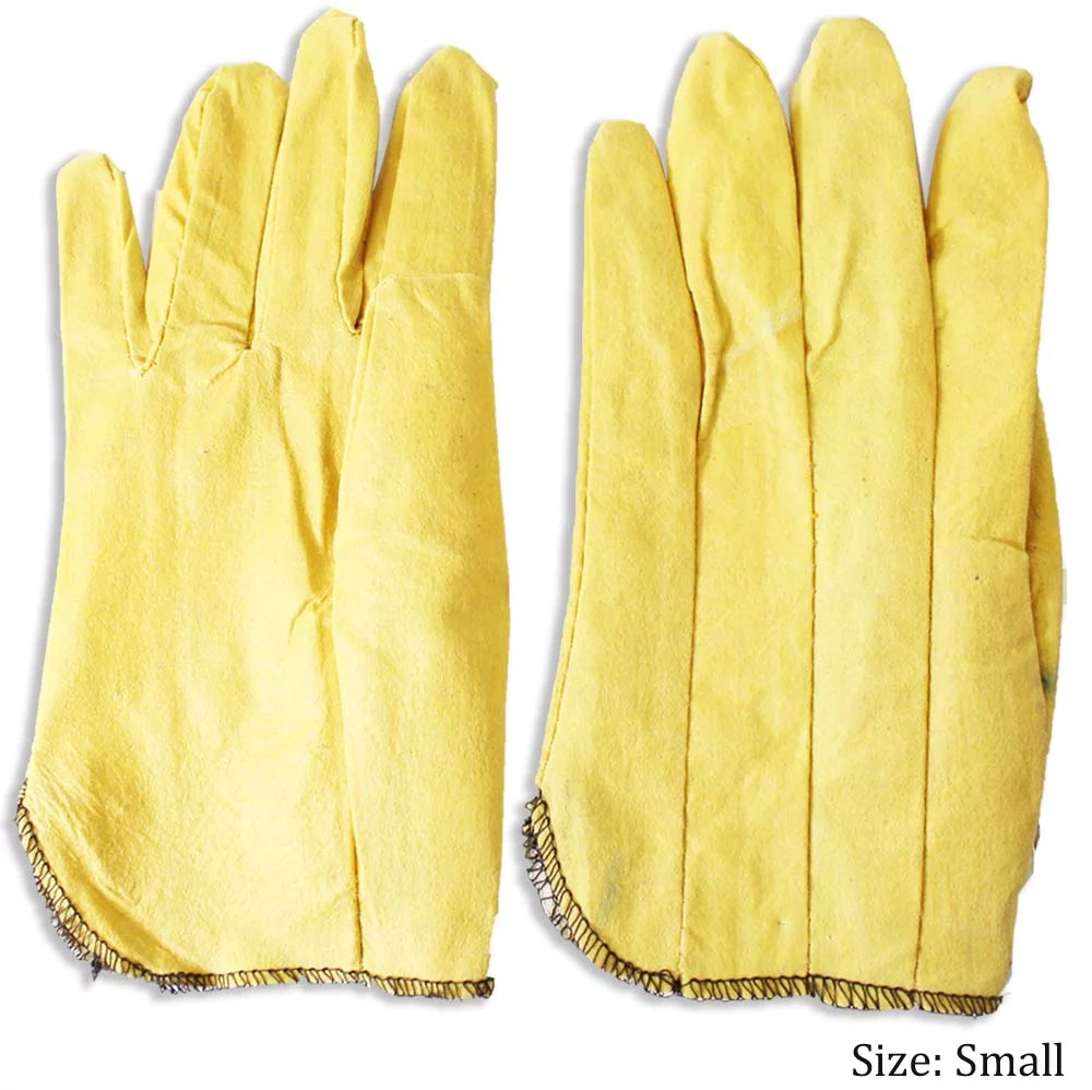 HAWK (12 Pairs) Bright Yellow Gardening Gloves | Size Small (S) | Vinyl Impregnated | Protection in Wet/Muddy Conditions | Easy Clean