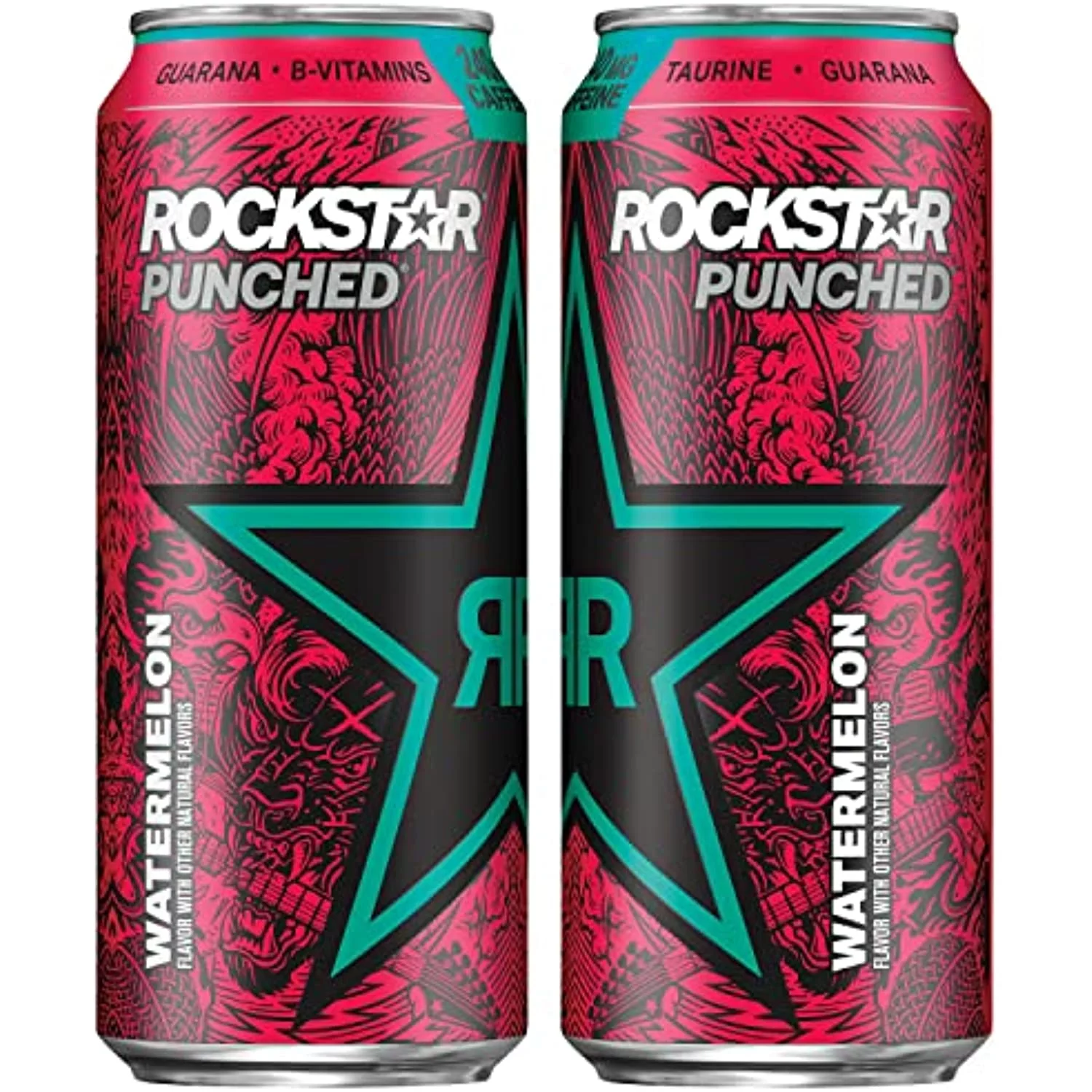 Rockstar Energy Drink Punched&nbsp;Watermelon, 16Oz Cans (12 Pack)