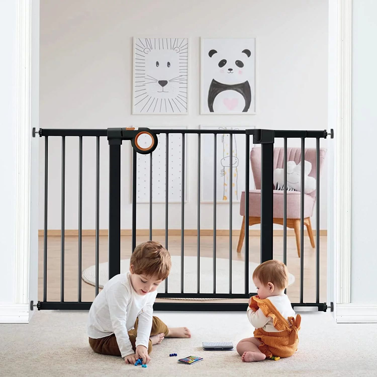 Wide Baby Gate, OUWI Auto Close Safety Gate for Doorways and Stairs 29.93-51.5