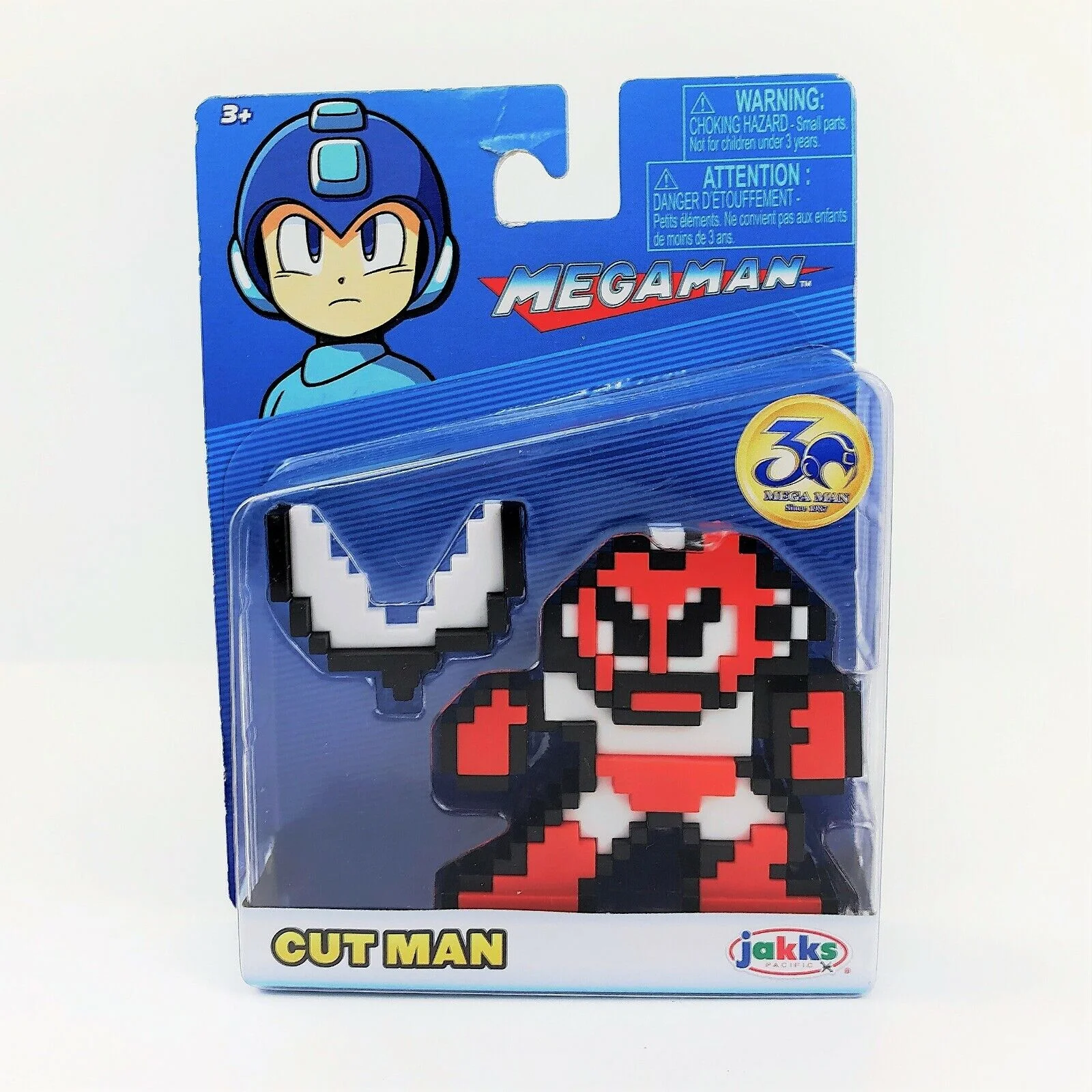 Megaman Cut Man 8 Bit Figure 2018 JAKKS Pacific 30th Anniversary