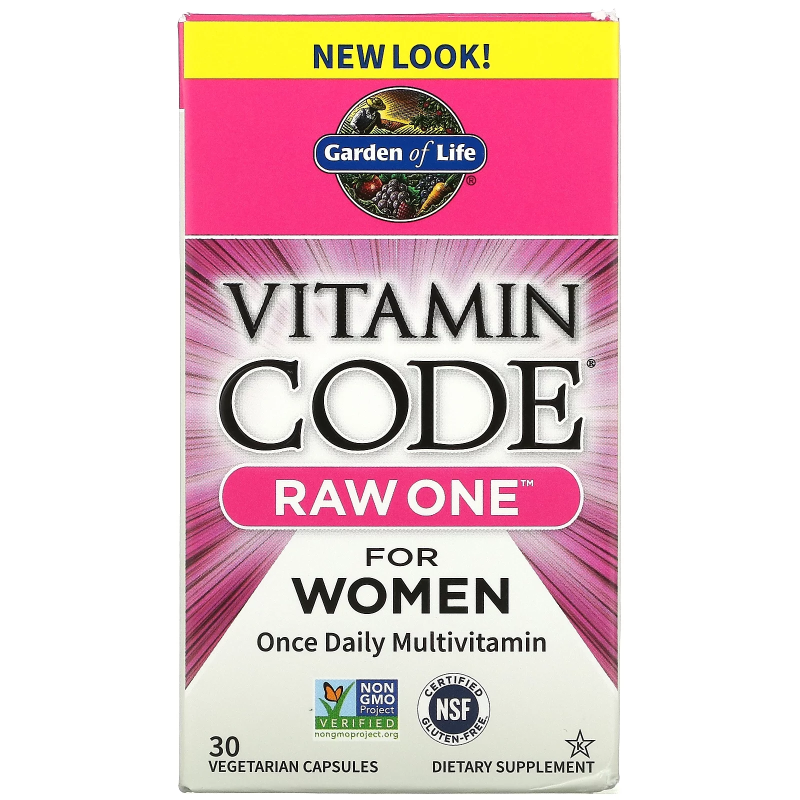 Garden of Life - Vitamin Code RAW One For Women - 30 Vegetarian Capsules