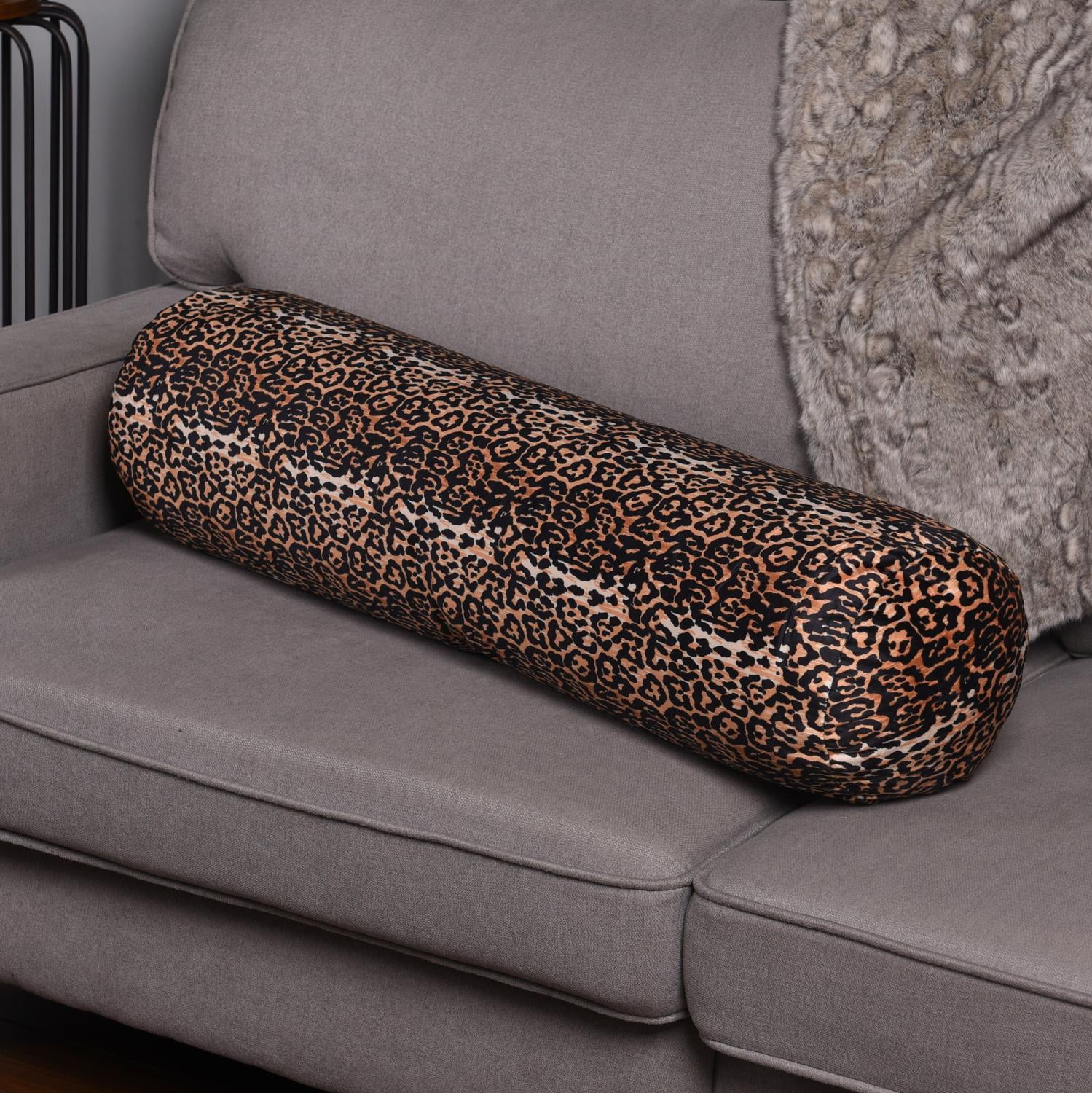 Dann Foley - Cylindrical Cushion - Cheetah Print Upholstery