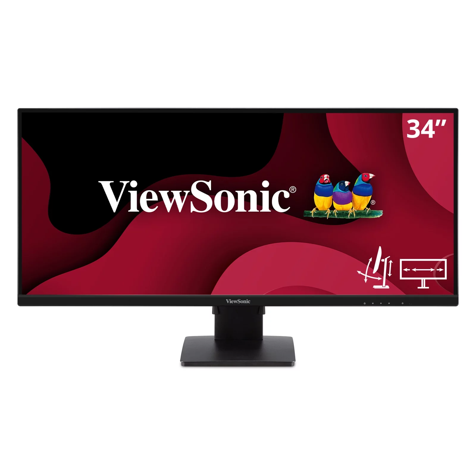 ViewSonic VA3456-MHDJ 34 Inch 21:9 UltraWide WQHD 1440p IPS Monitor with Ultra-Thin Bezels, Ergonomics Design, HDMI, and DisplayPort Inputs for Home and Office