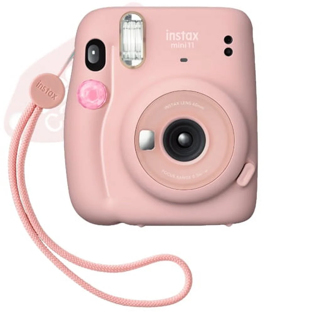 Fujifilm Instax Mini 11 Instant Fuji Film Camera Blush Pink + 40 Film Deluxe Bundle