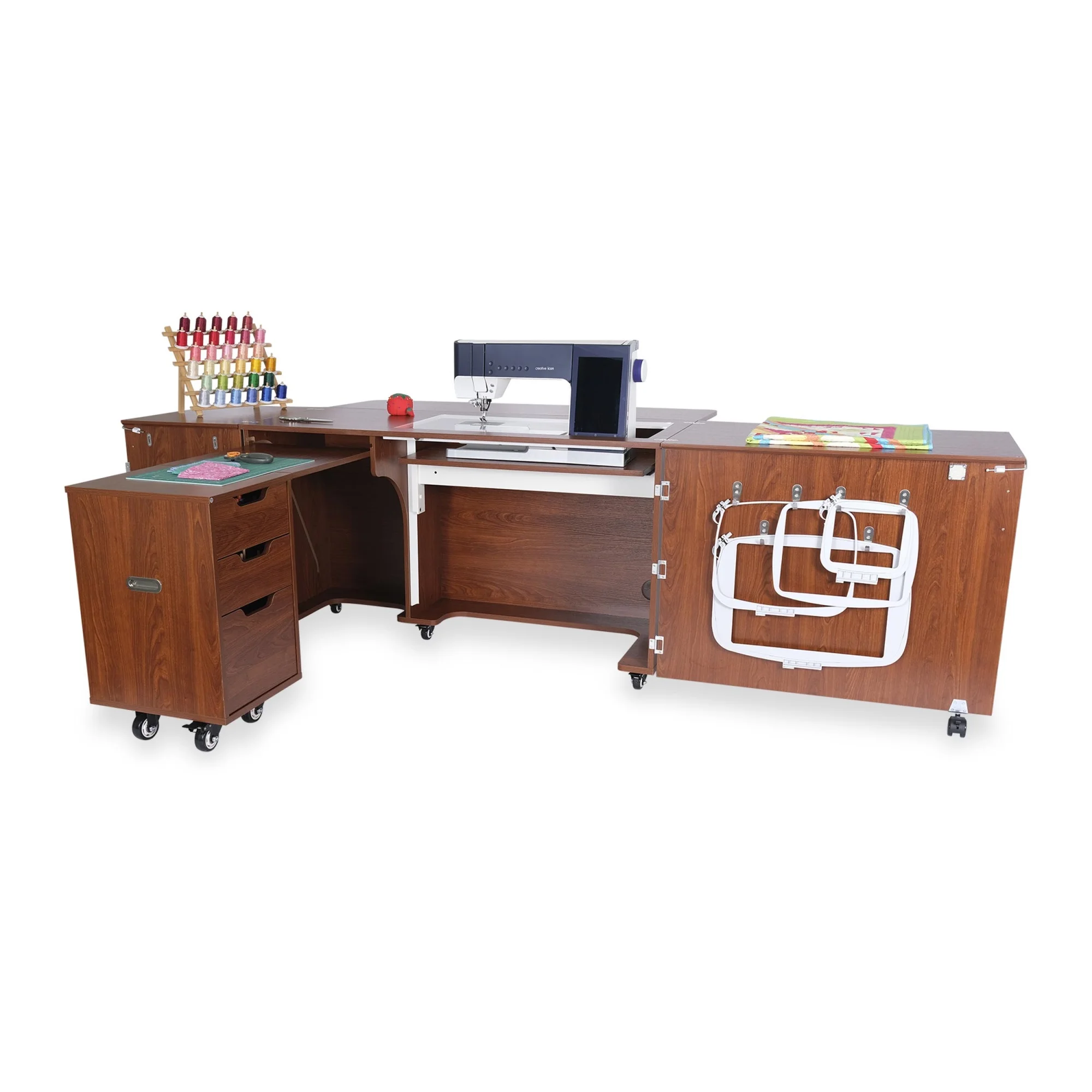 Kangaroo K9605XL Outback XL Sewing Cabinet in Teak