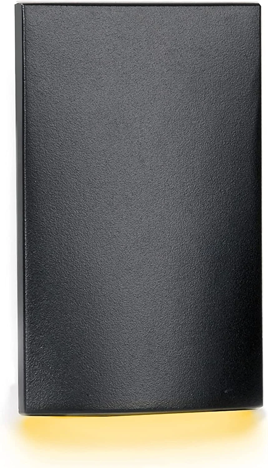 LEDme 120V LED Vertical Scoop Indoor and Outdoor Step and Wall Light Amber 1800K LED in Black