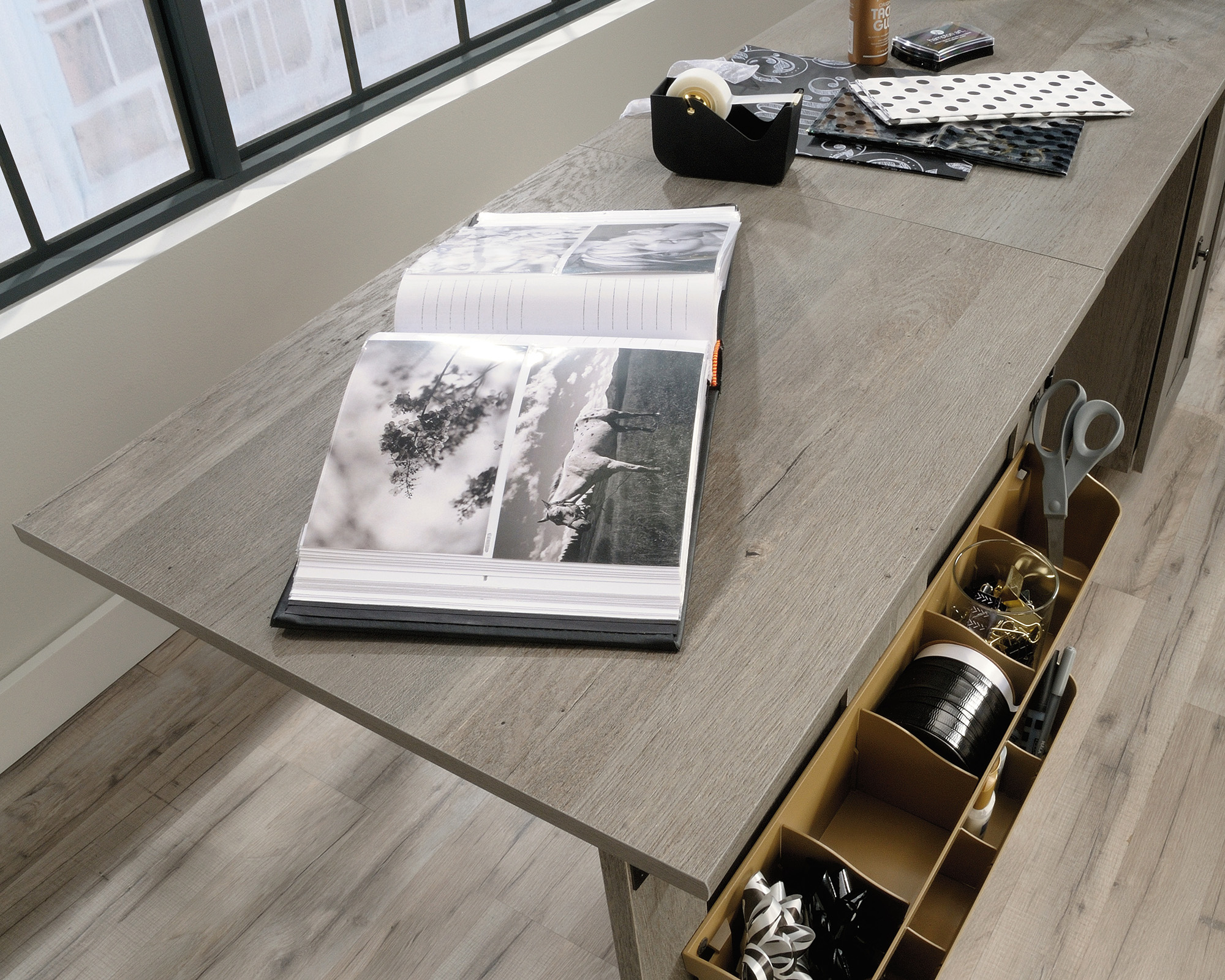 Sauder Select Sewing/Craft Cart Mystic Oak