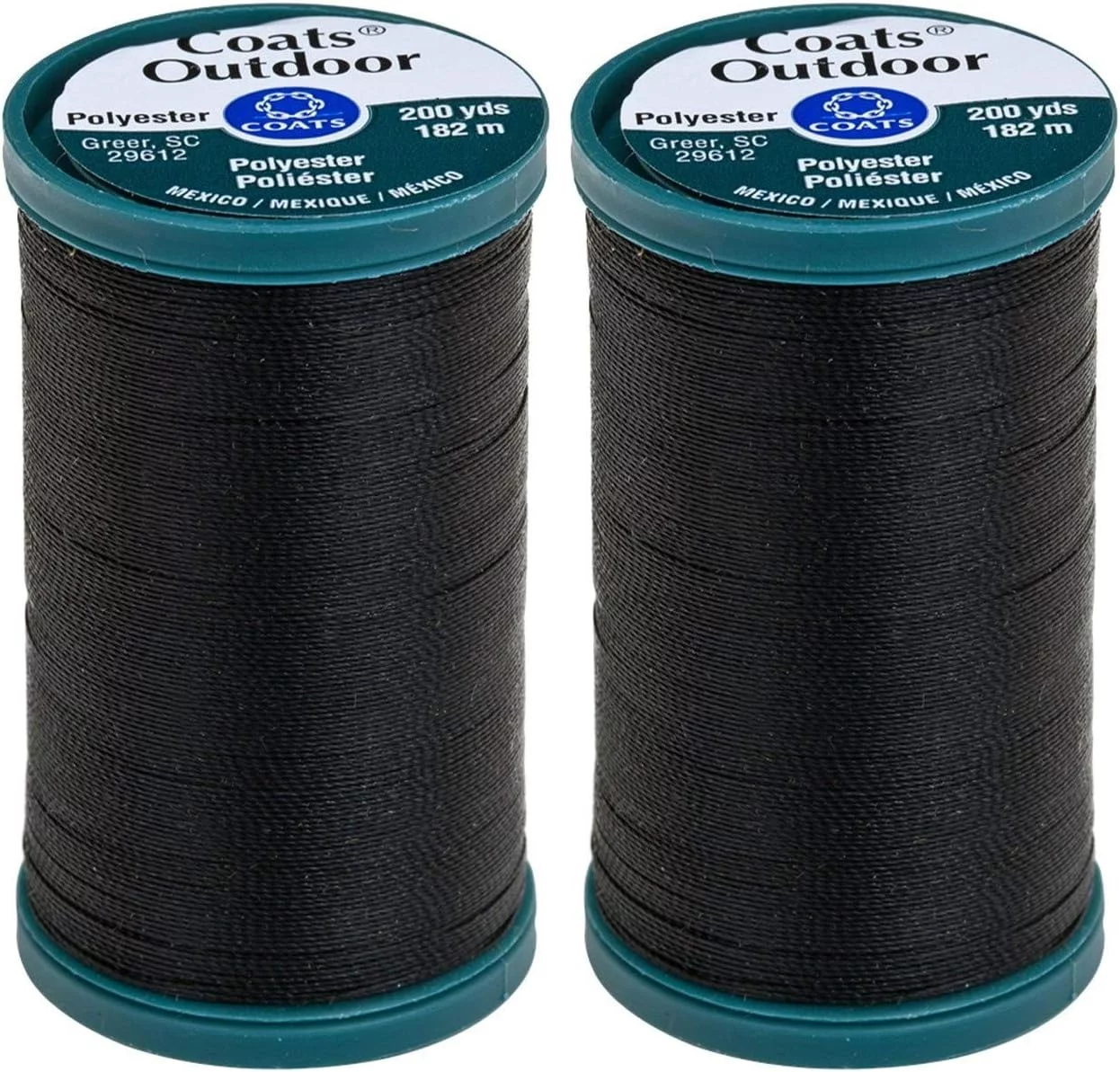 2-PACK - Coats Outdoor Living Thread 200yd - Black