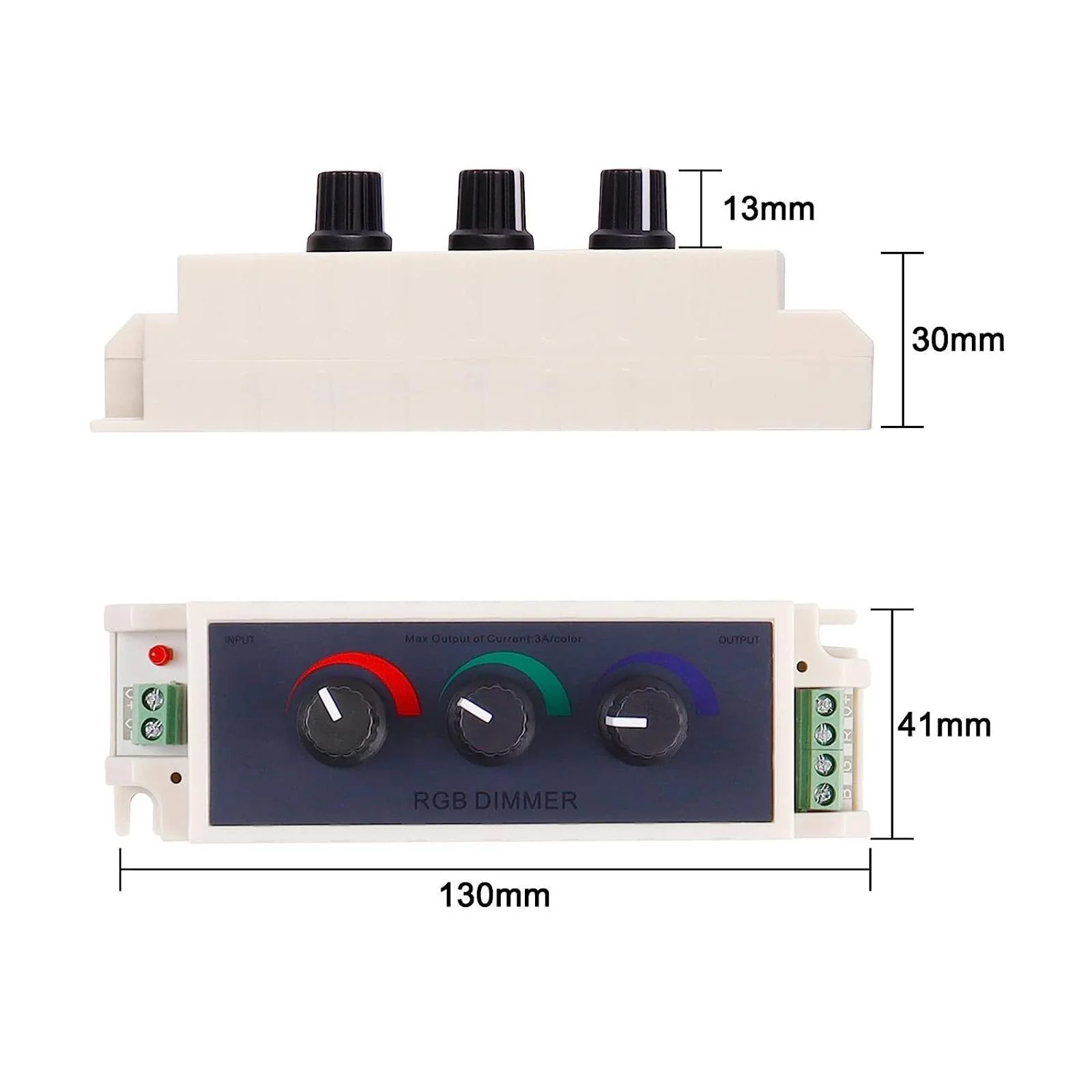 DC 12V-24V RGB LED Light Dimmer Knob Controller Switch 3‑Channel Brightness Adjust Smart LED Light Dimmer