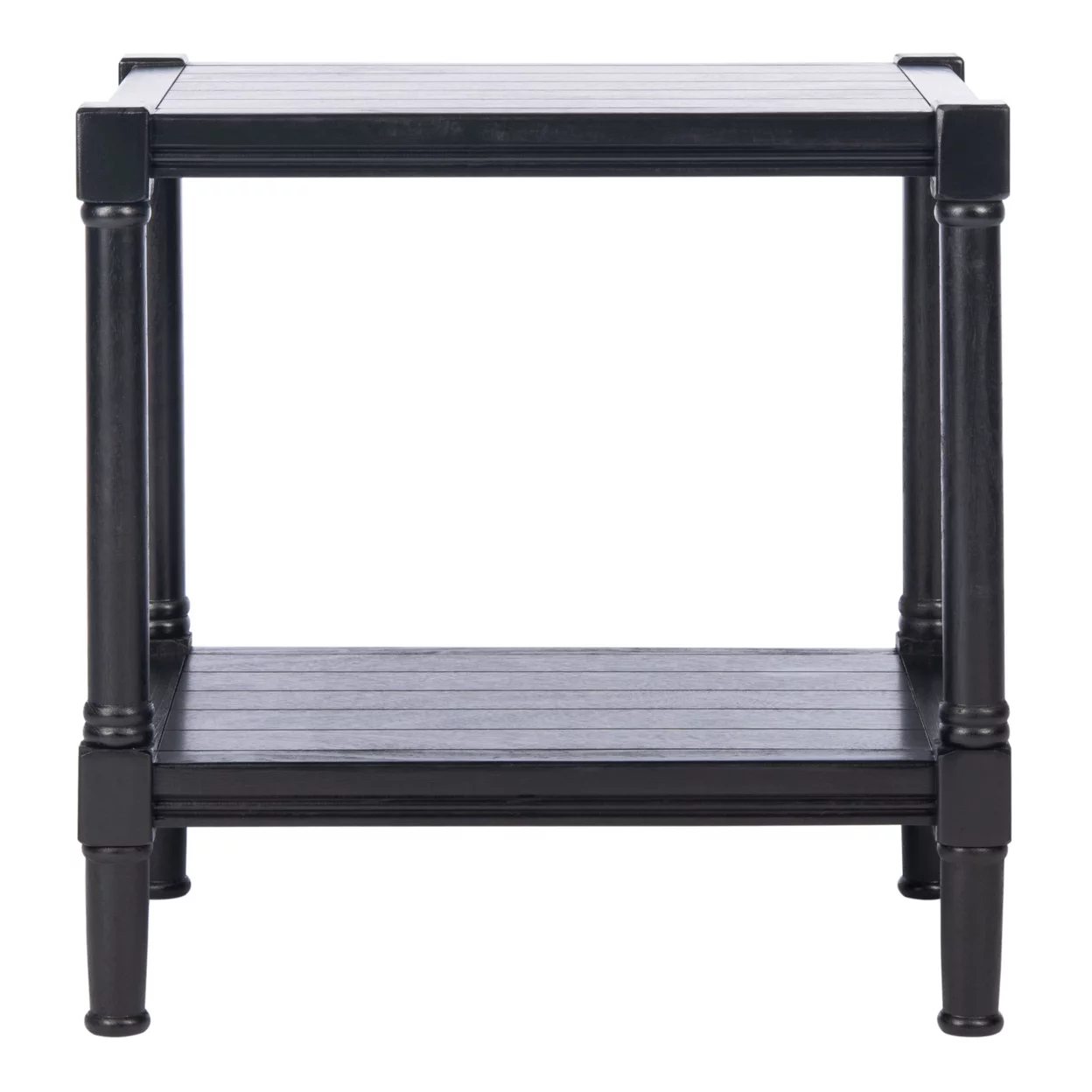 SAFAVIEH Rafiki Solid Rustic Rectangle Accent Table, Black