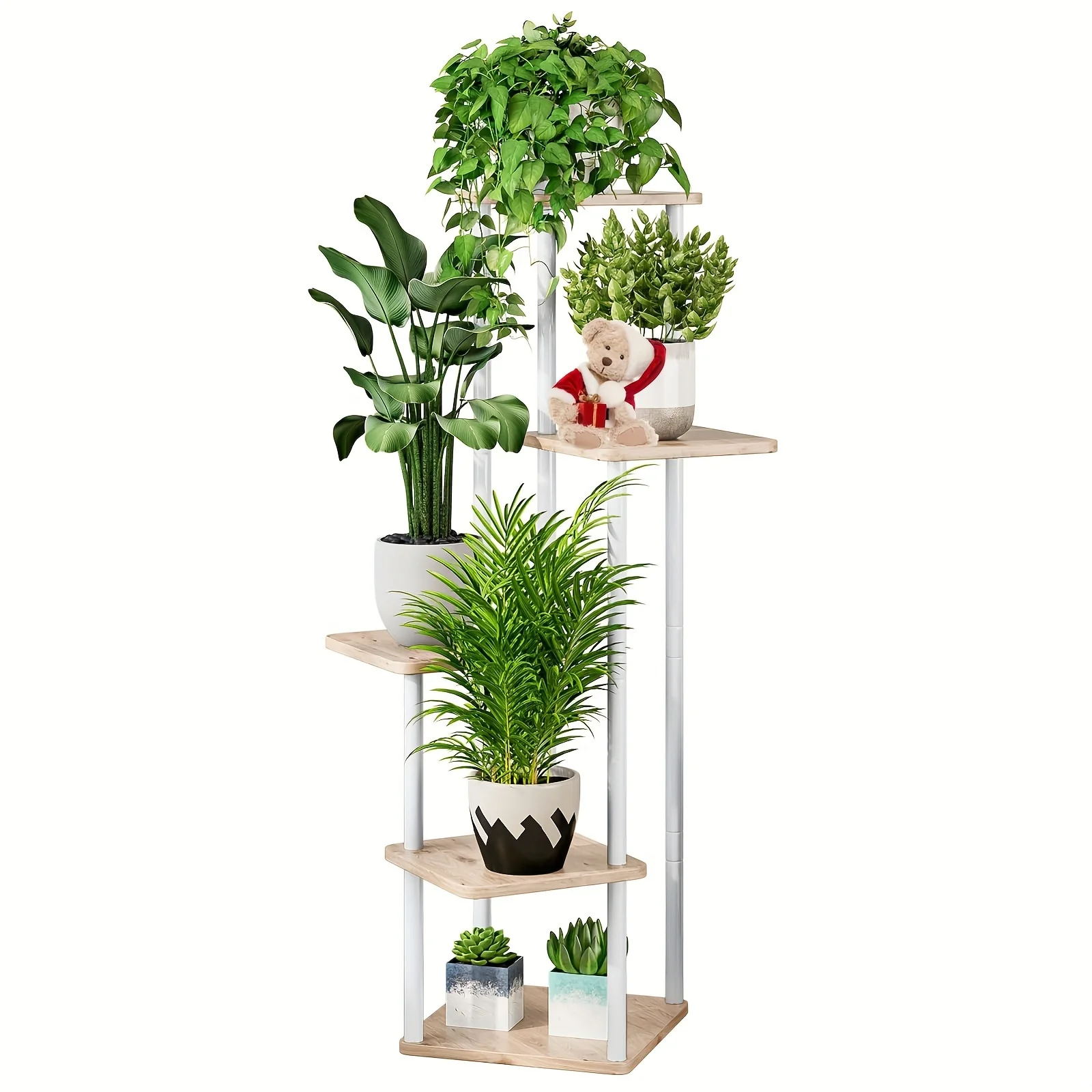 Guangzhousen Plant Stand 5 Tier Indoor Metal Flower Shelf for Multiple Plants Corner Tall Flower Holders for Patio Garden Living Room Balcony Bedroom