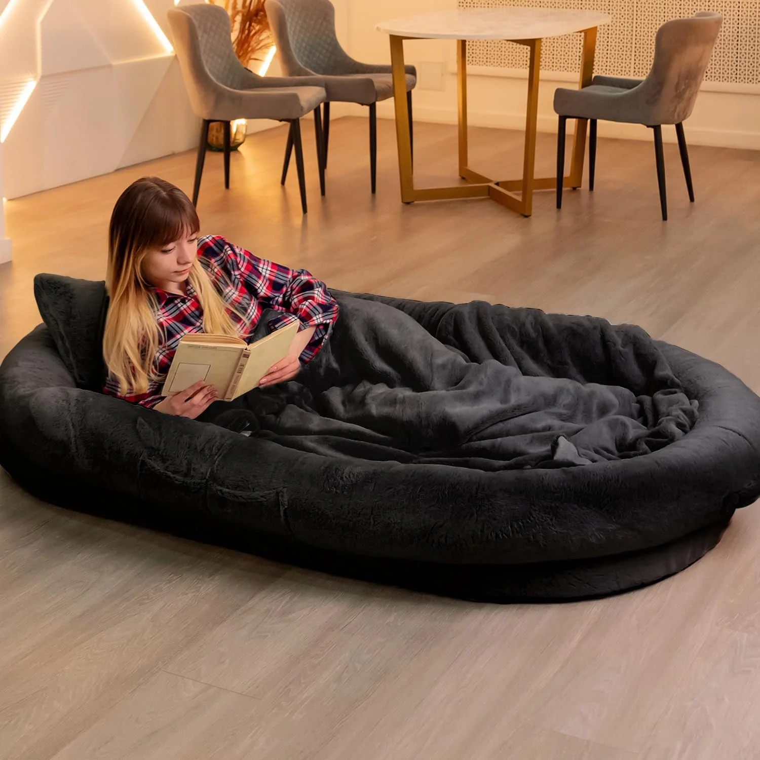 Human Dog Bed For Cozy Naps - Black, 72