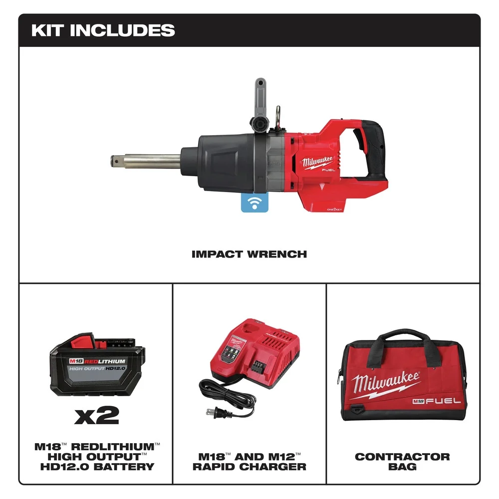 Milwaukee 2869-22HD M18 FUEL 18V Lithium-Ion Brushless Cordless 1 in. Impact Wrench