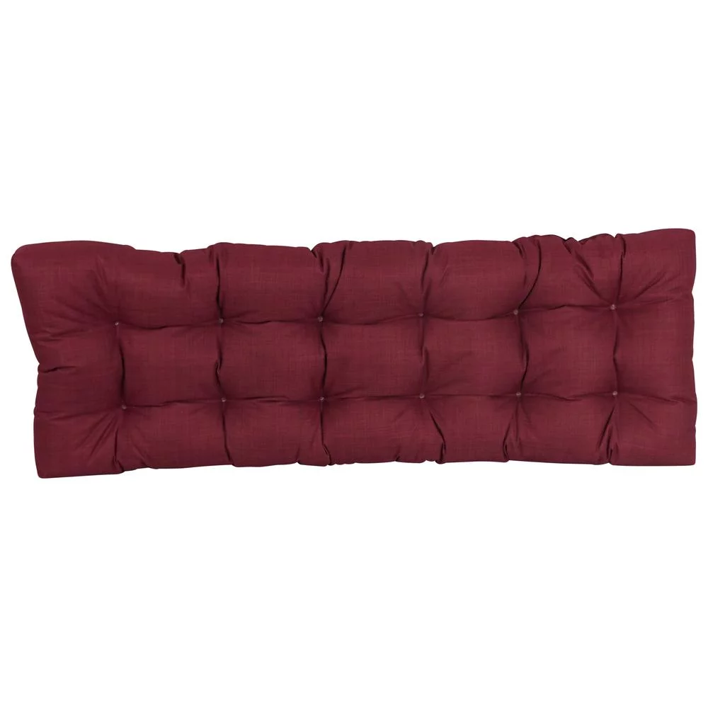 Blazing Needles 55-inch by 19-inch Tufted Solid Outdoor Spun Polyester Loveseat Cushion