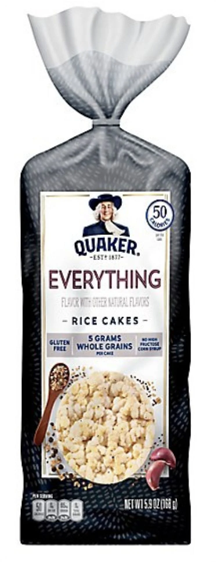 FSSTAM Quaker Gluten Free Everything Rice Cakes 5.9oz pack