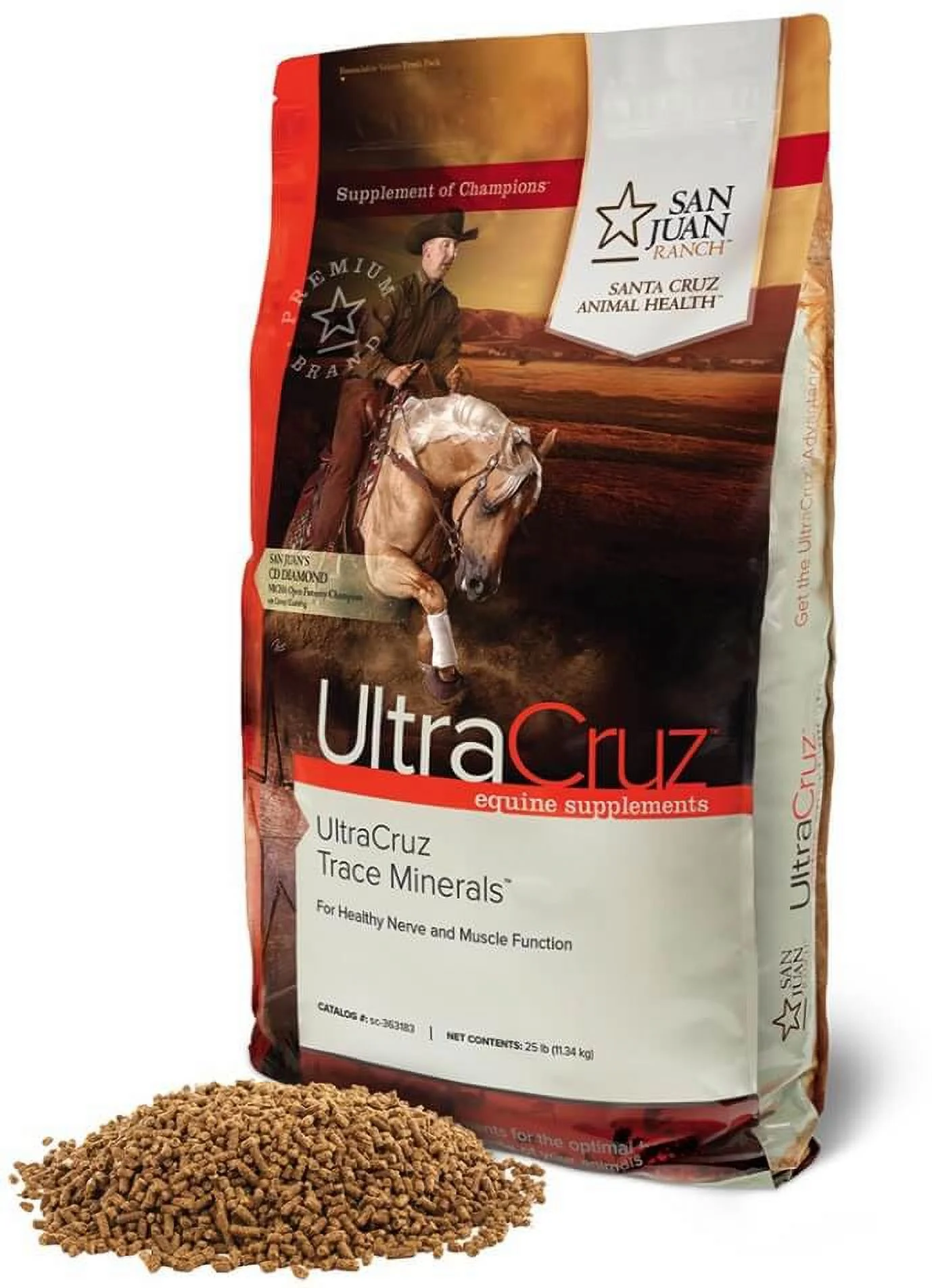 UltraCruz Equine Trace Minerals Supplement for Horses, 25 lb Pellet (100 Day Supply)