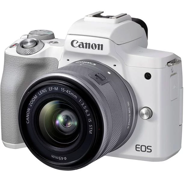 Restored Canon 4728C006 EOS M50 Mark II Mirrorless Digital Camera (White) w/ EFM 1545mm IS STM Lens 24.1 MP (Refurbished)