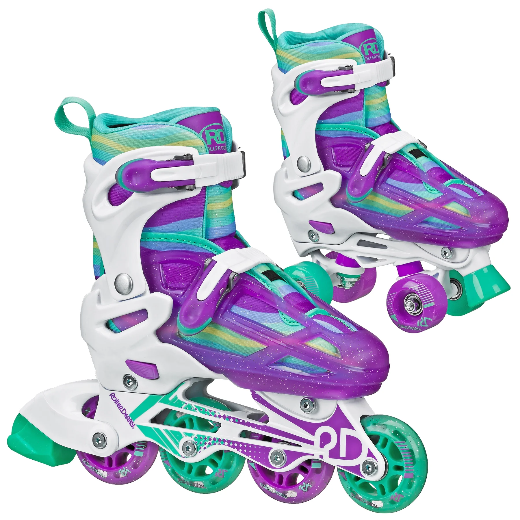 Roller Derby Girls 2-in-1 Roller/Inline Skates