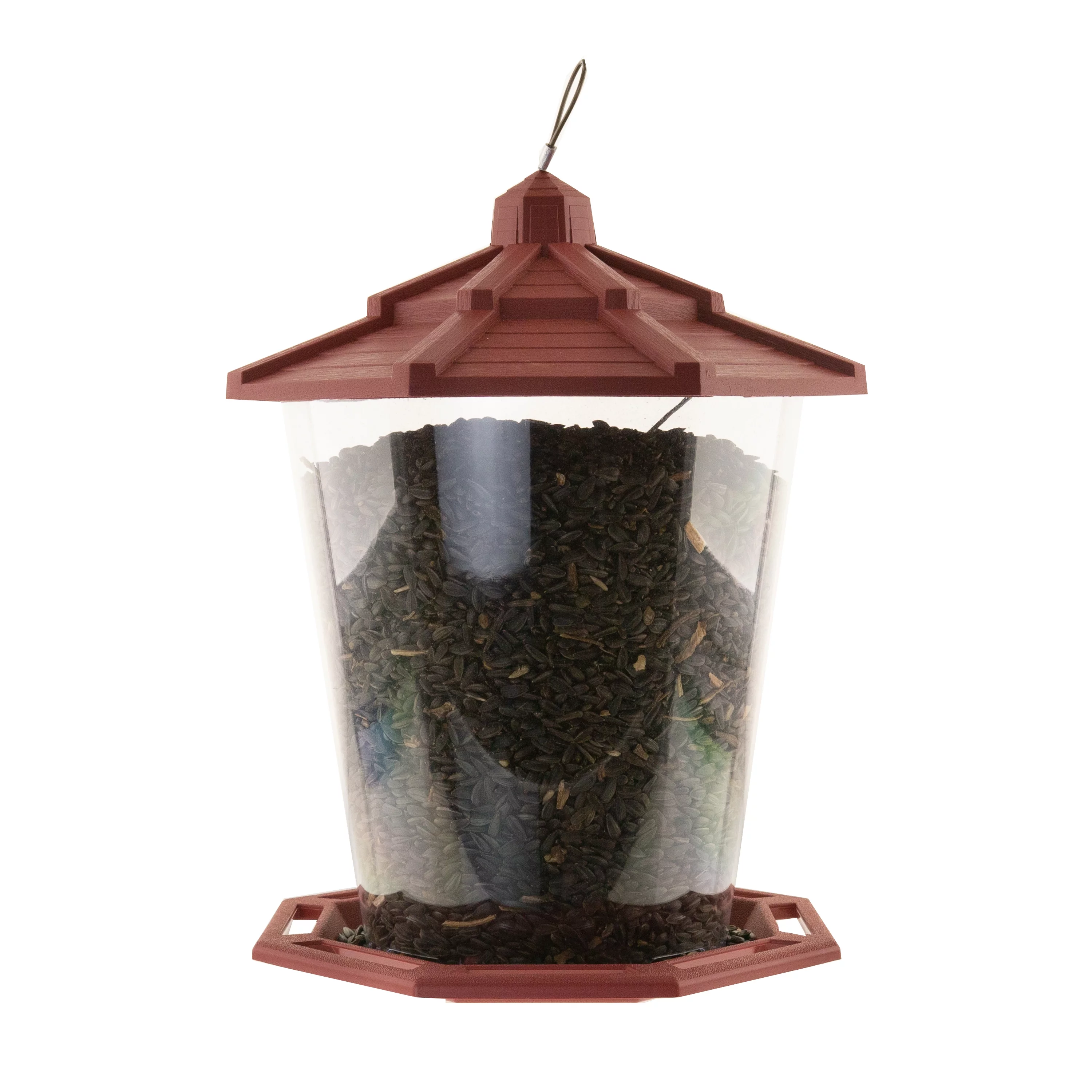 Pennington Earth Smart Red Recycled Resin Grand Ecozebo Wild Bird Feeder,  Jumbo 10 lb. Capacity, 1 Pack