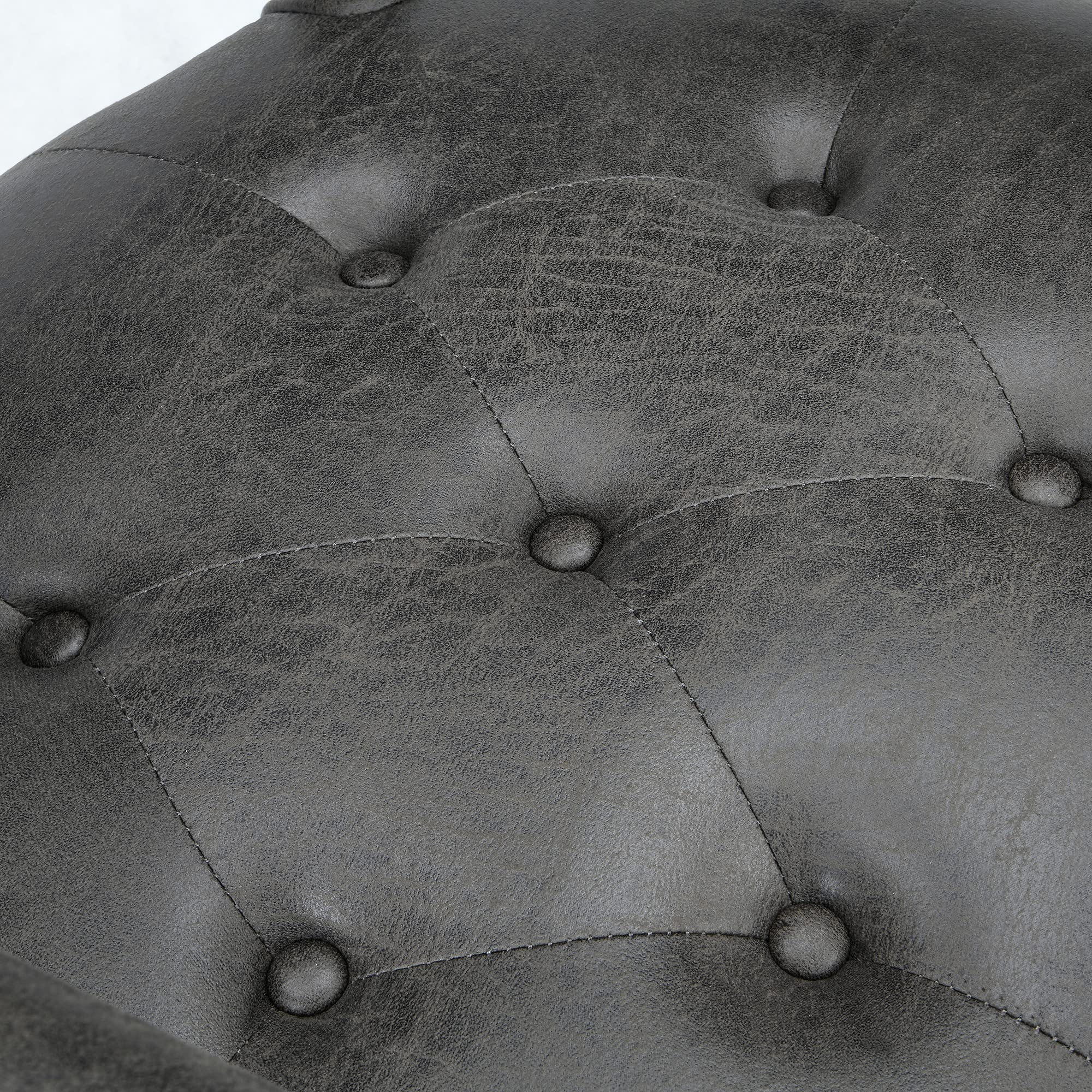 JESONVID Dining Chair with Casters Set of 2, Captain's Chair with Caster Dining Room Chairs with Rollers Curving Backrest Dinette Sets Poker Chair with Wheels Kitchen Table Rolling Chairs,Grey 318GY