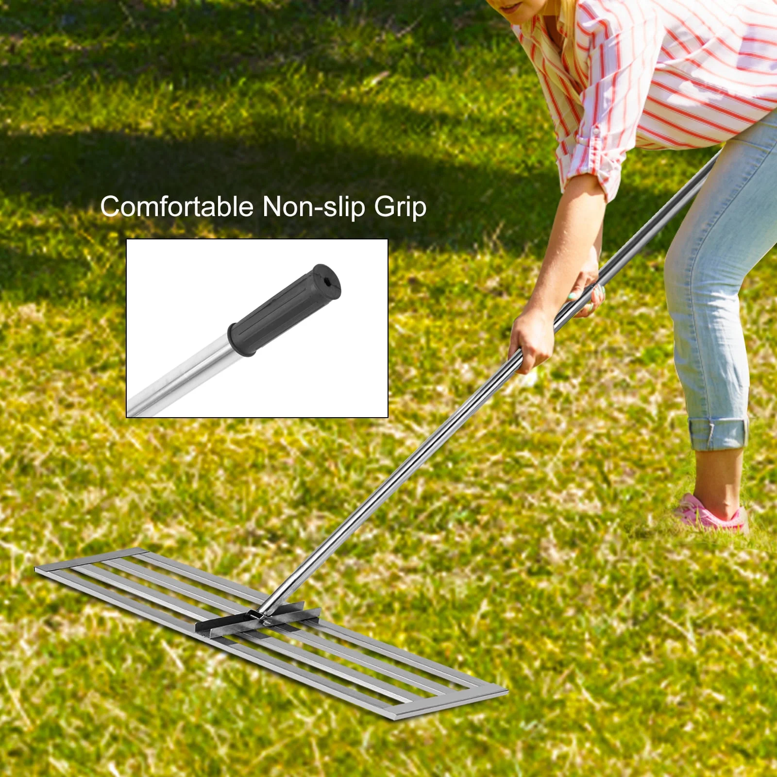BENTISM Lawn Leveler Tool Lawn Level Rake 30