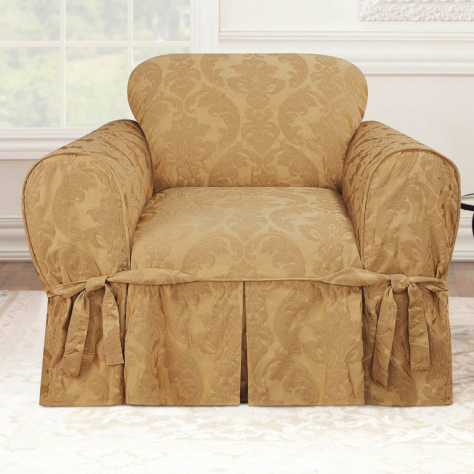 Sure Fit Matelasse Damask Chair Slipcover