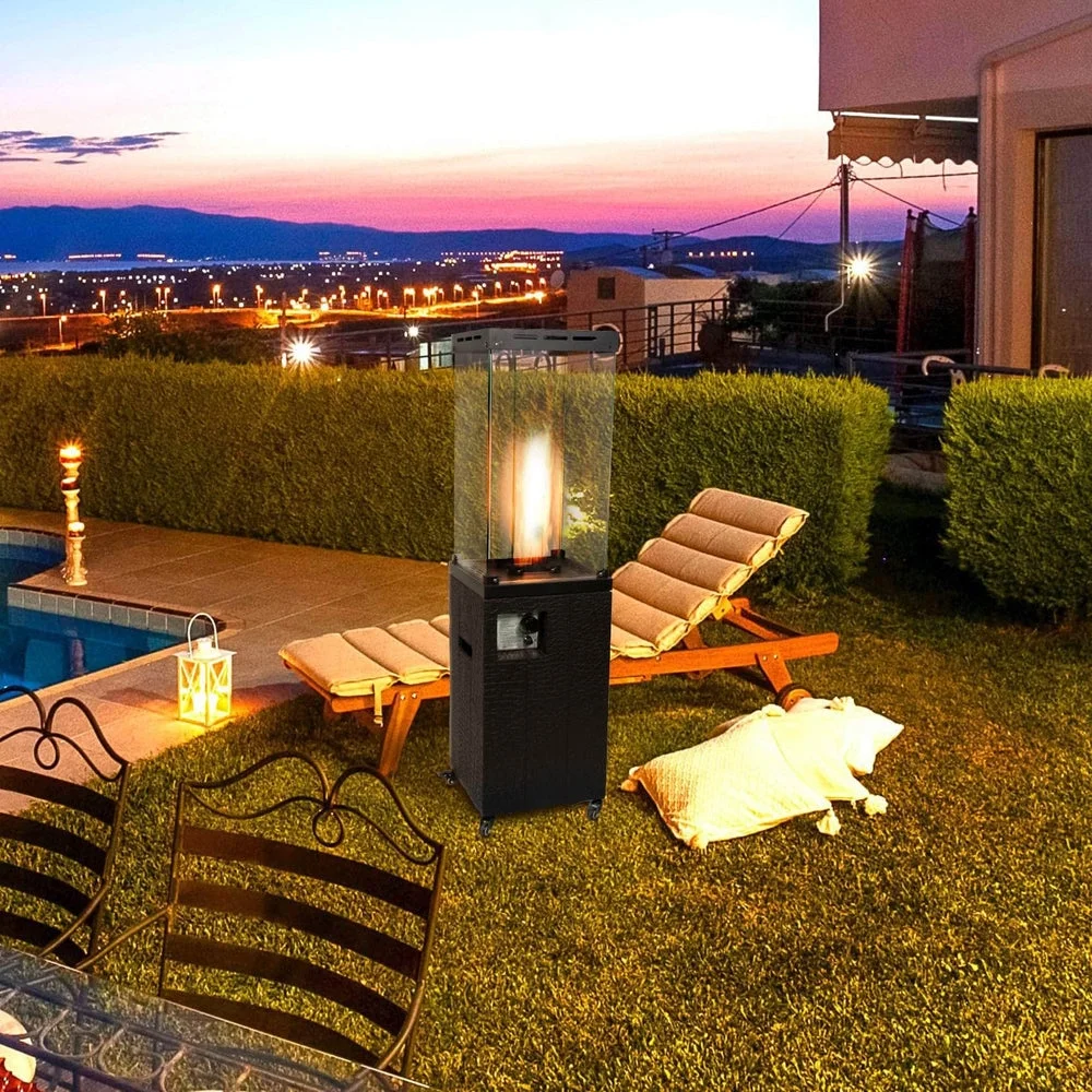 LIMOR® Outdoor Square Propane Patio Heater 41000 BTU In Black
