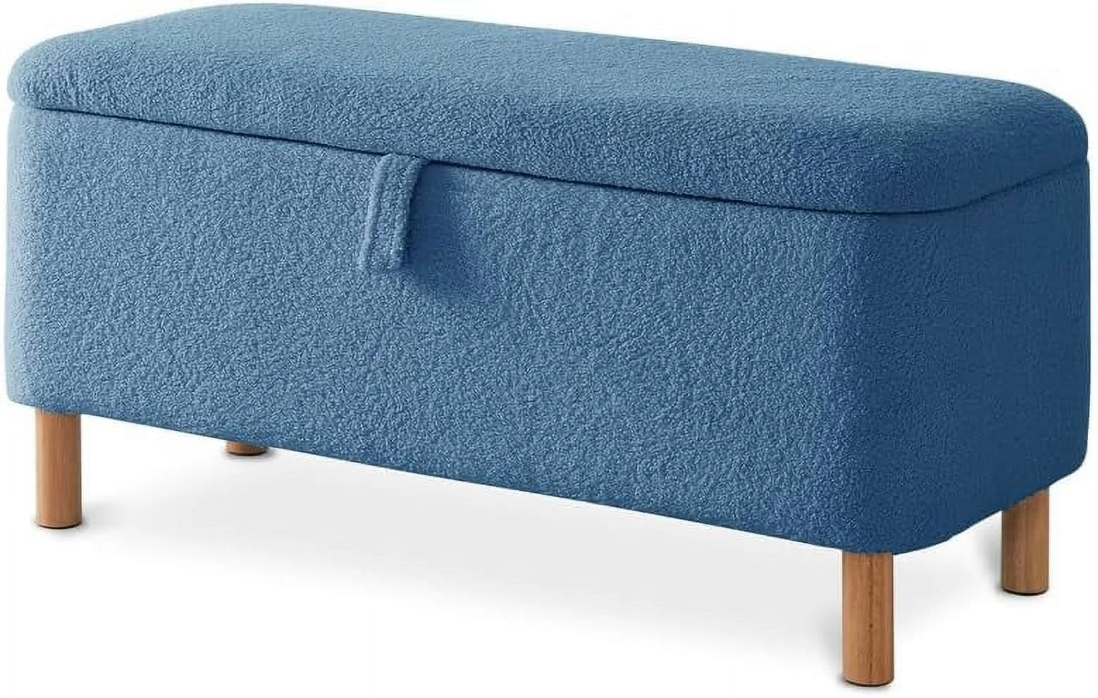 GVJMTKP 2PCS Boucle  Ottoman Foot  Stool Sherpa White Ottoman  Round Upholstered Ottoman with  Vanity Chair for Living Room Bedroom Gloden Metal Band 15.5"L*15.5W*18"H Support 300