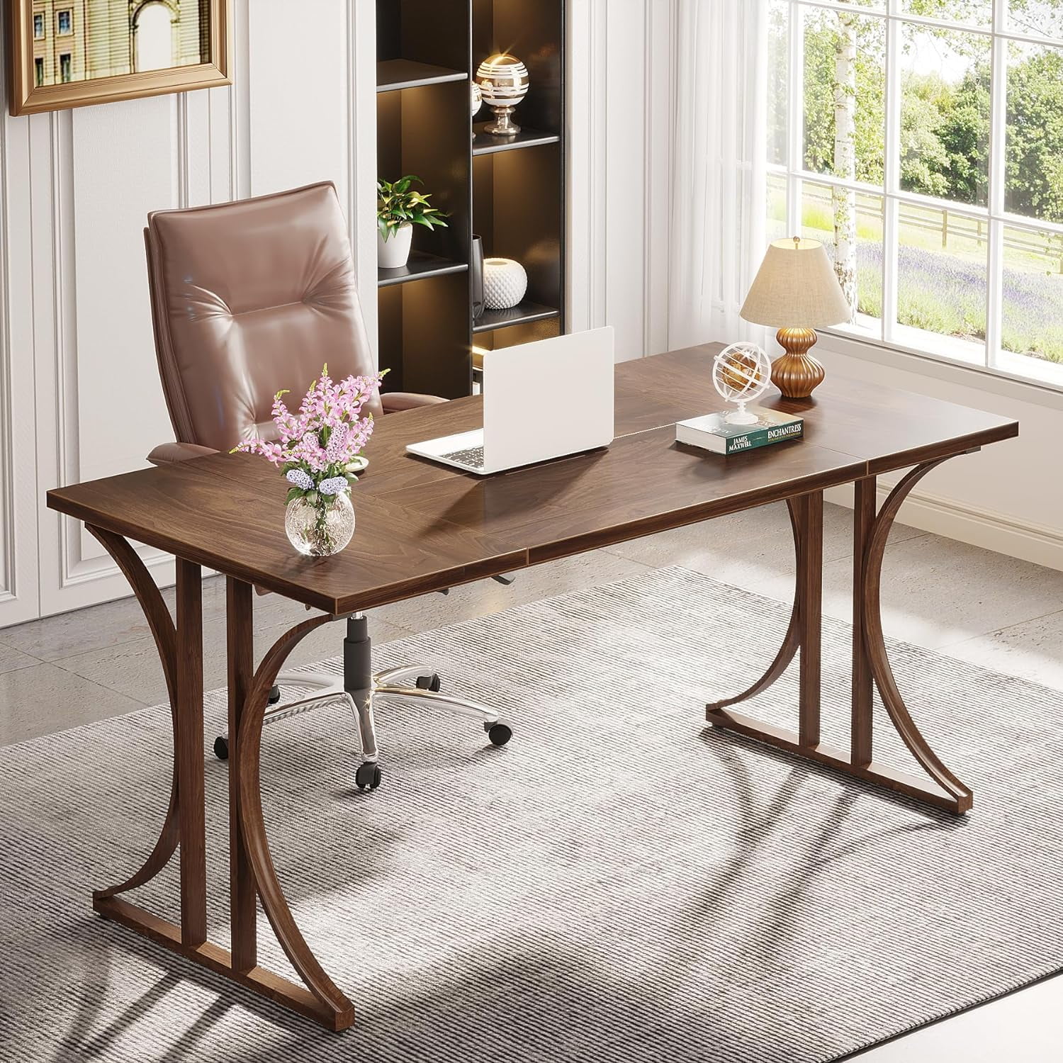 Tribesigns 63 Inch Executive Desk, Large Office Computer Desk, Modern Simple Computer Workstations Laptop Desk for Home Office