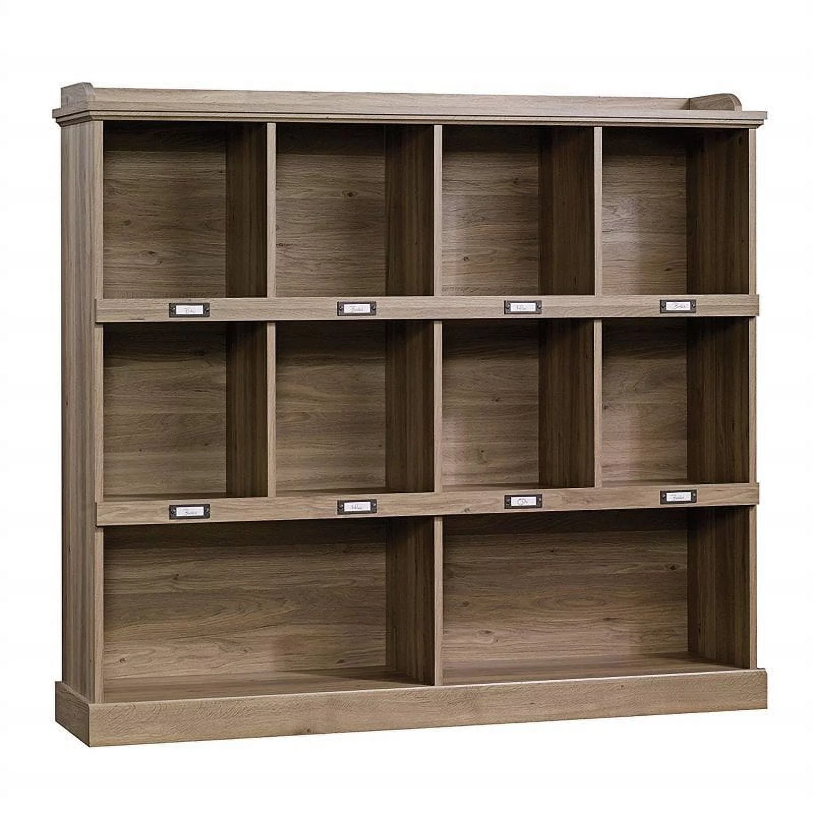 Bowery Hill Salt Oak Short Bookcase with Cubbyhole Storage, 53.15