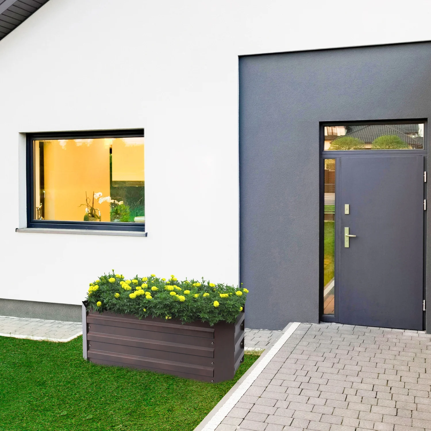 HomeStock Global Greatness Brown Metal 32