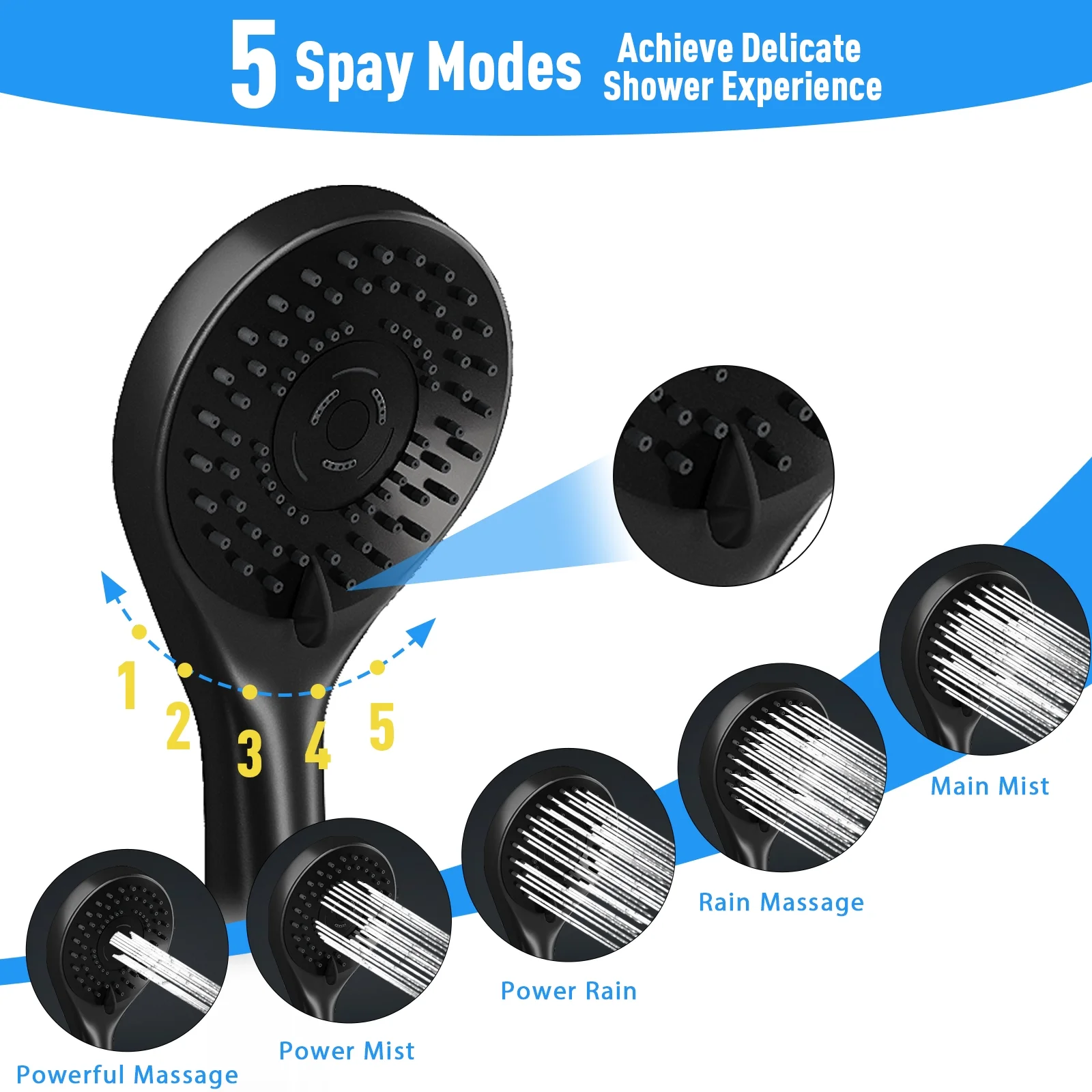 Amobro Luxury Dual Showerhead Combo,12