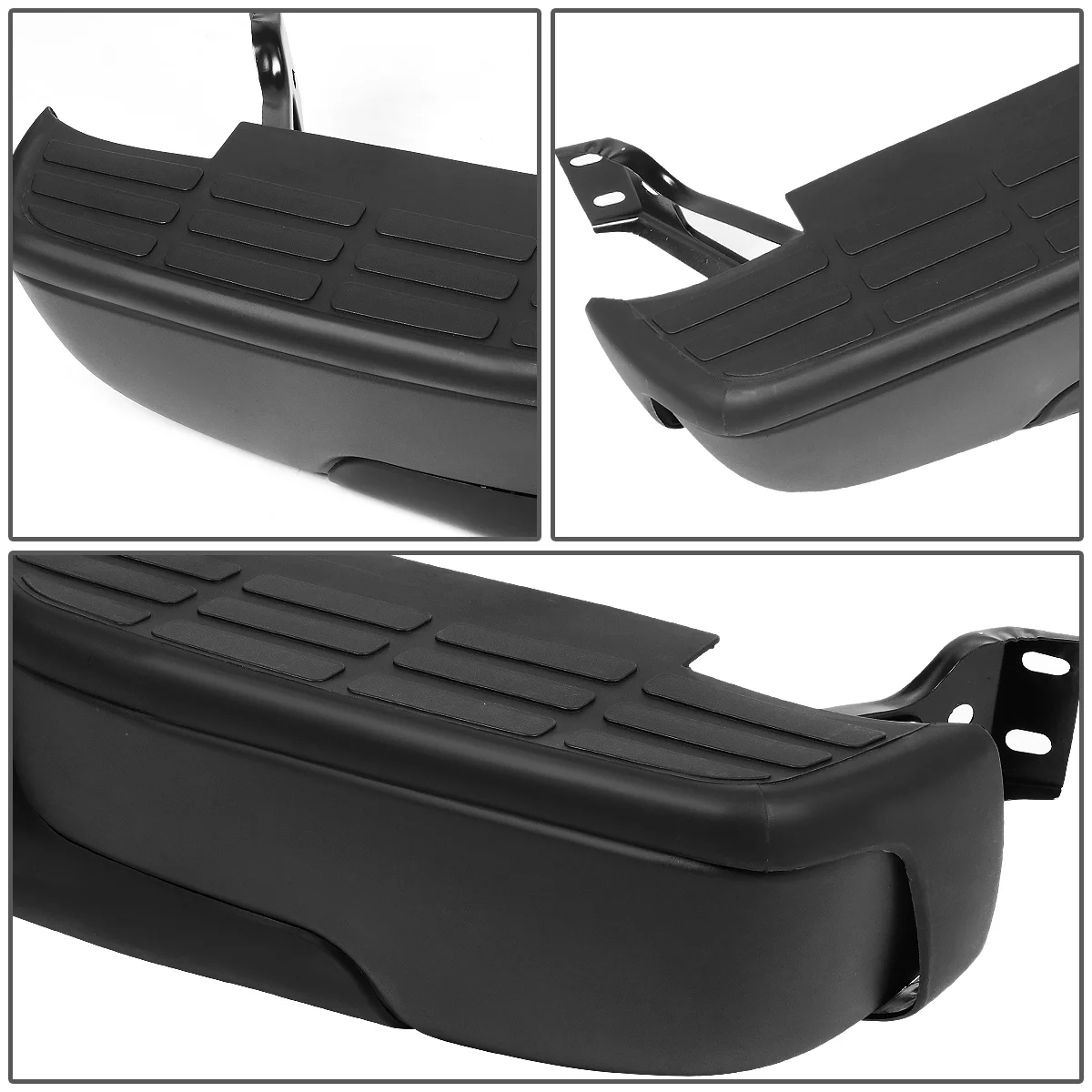 DNA Motoring ZTL-Y-0043-BK For 1999 to 2007 Chevy Silverado GMC Sierra 1500 2500 Fleetside Heavy Duty Powdercoated Carbon Steel Face Bar Rear Step Bumper