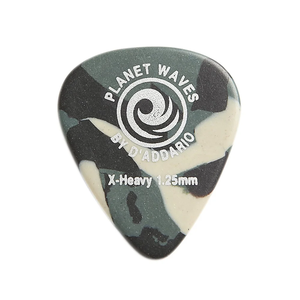 D'Addario Planet Waves Camouflage Celluloid Guitar Picks Extra Heavy 100 Pack