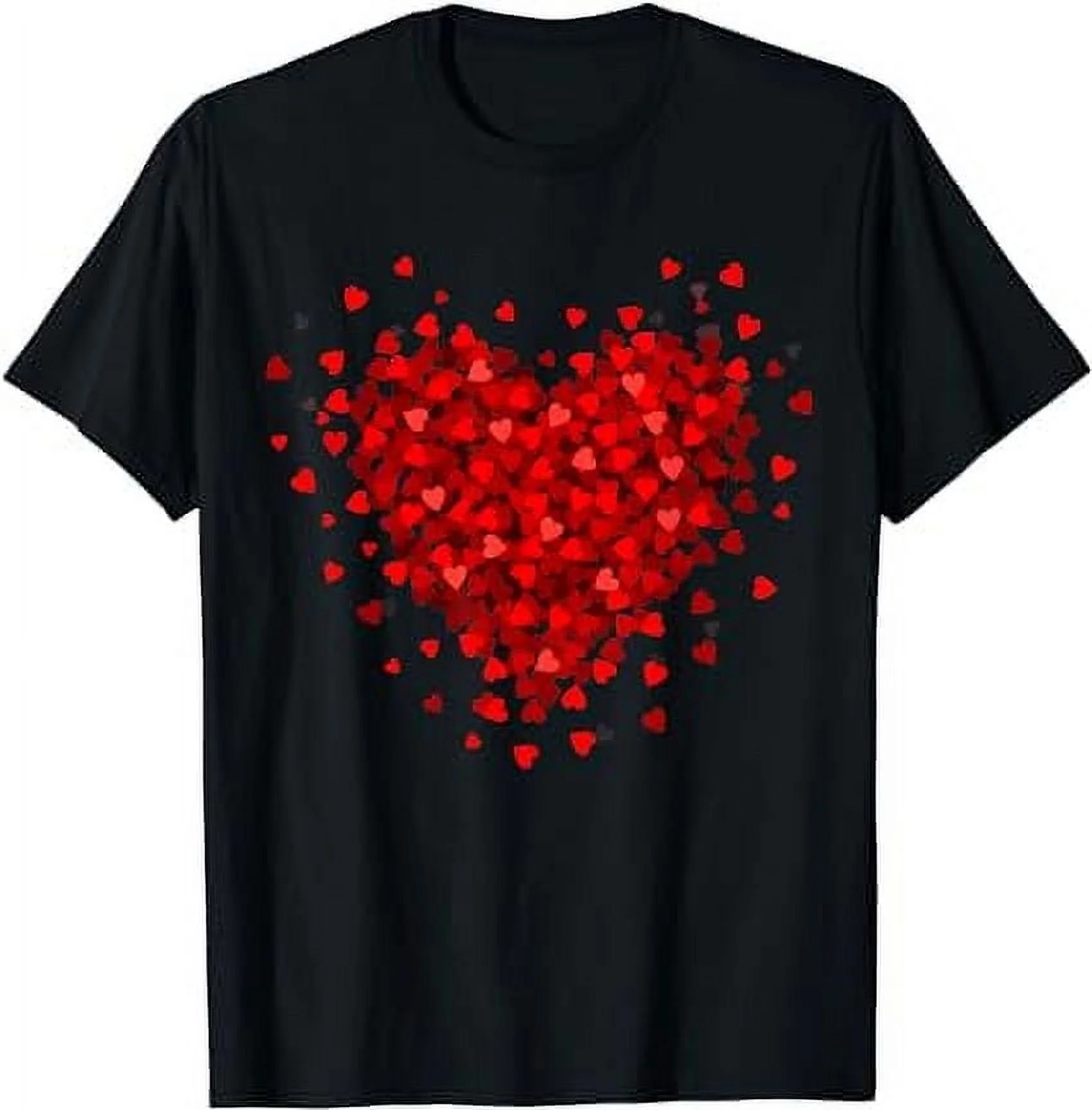 FLORID Love Heart Graphic Valentine's Day For Womens Men T-Shirt black