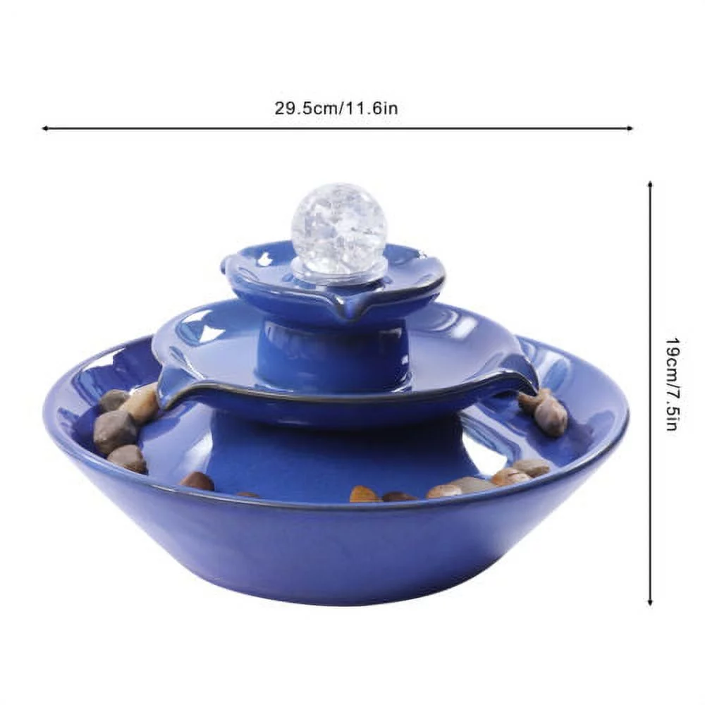 Tabletop Indoor Water Fountain Tranquility Waterfall Zen Relaxation Tabletop Art
