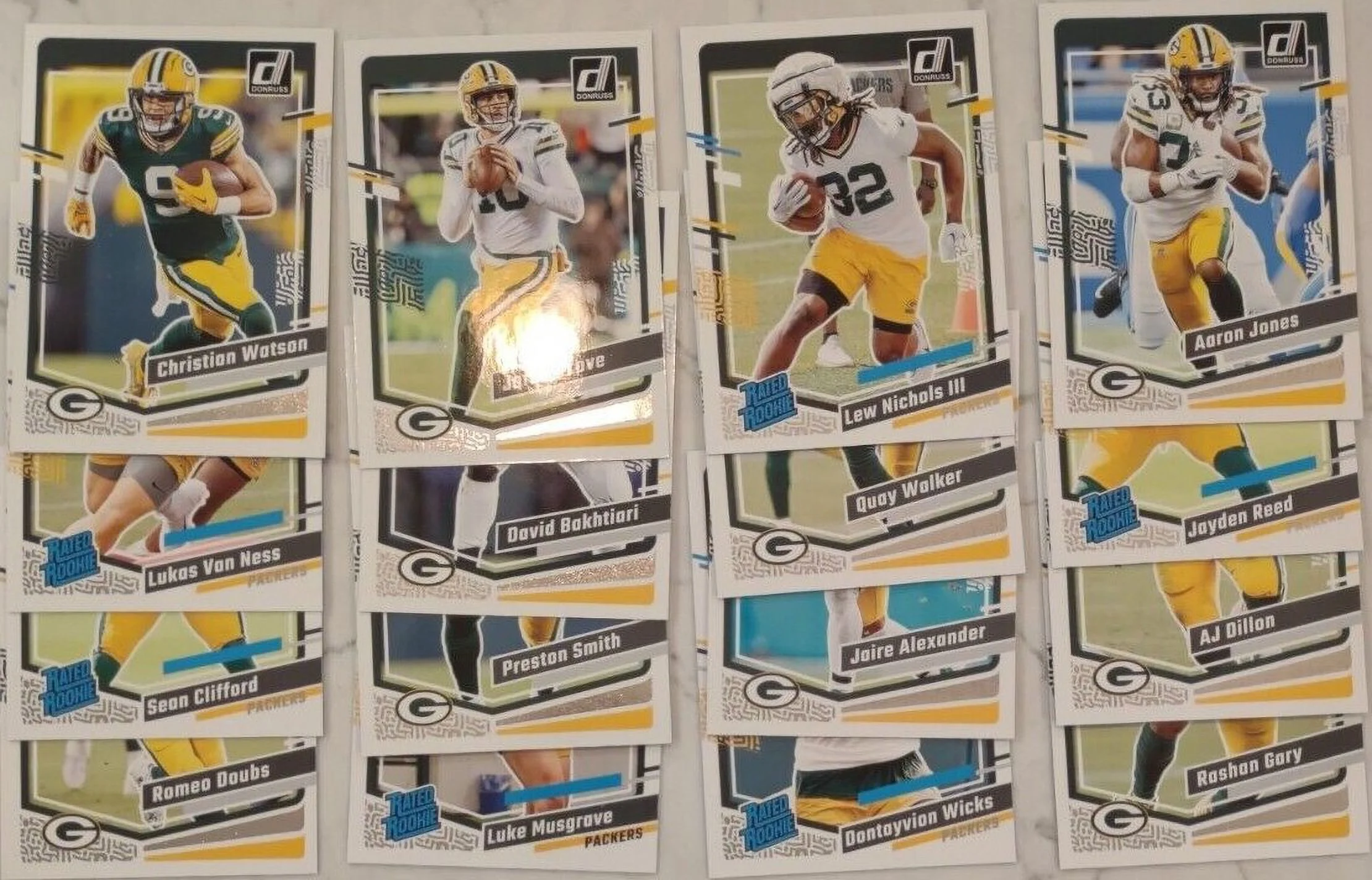 2023 Donruss Green Bay Packers NFL Team Collection Hanger Set