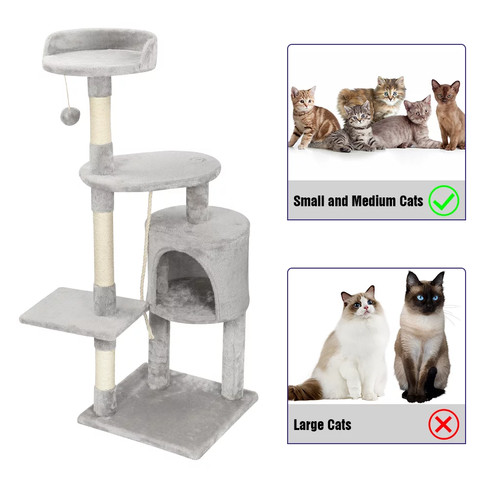 Cat Tree with Condo and Scratching Pad Tower 44.09