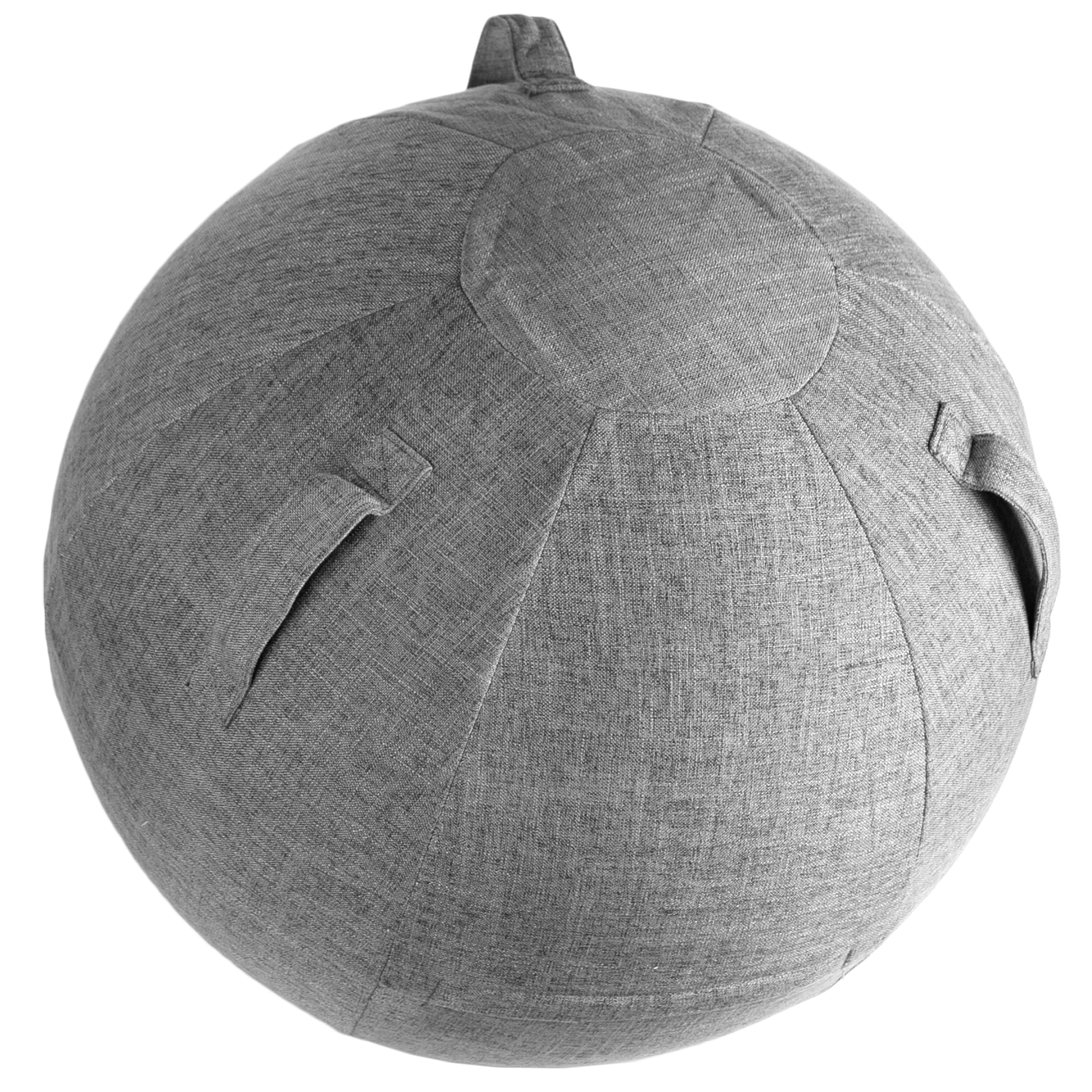 VIVO Gray Ergonomic Yoga Ball Chair with Fabric Cover and Handle for Home Office