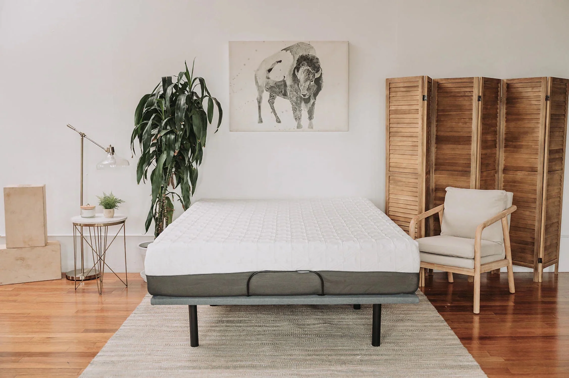 Living Pavilion Omne Sleep 8 Gel Memory Foam Mattress Twin in White Dark Gray