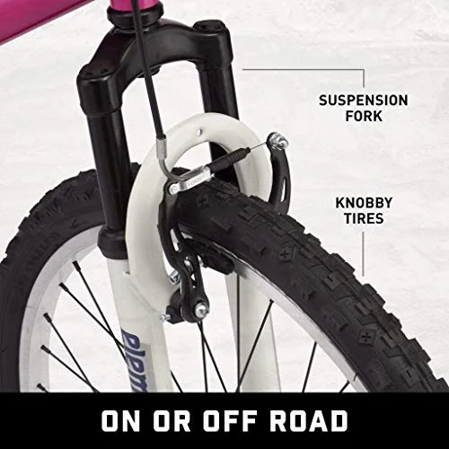 Mongoose Exlipse Full Suspension Mountain Bike, 24-Inch Wheels, 21 Speeds, Pink