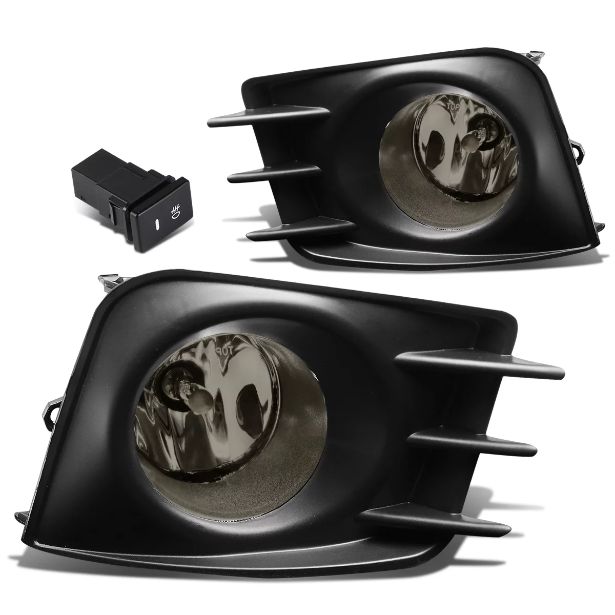 DNA Motoring FL-ZTL-188-SM For 2011 to 2013 Scion tC Front Bumper Driving Fog Light Lamp+Bezel+Switch Smoked Lens 12