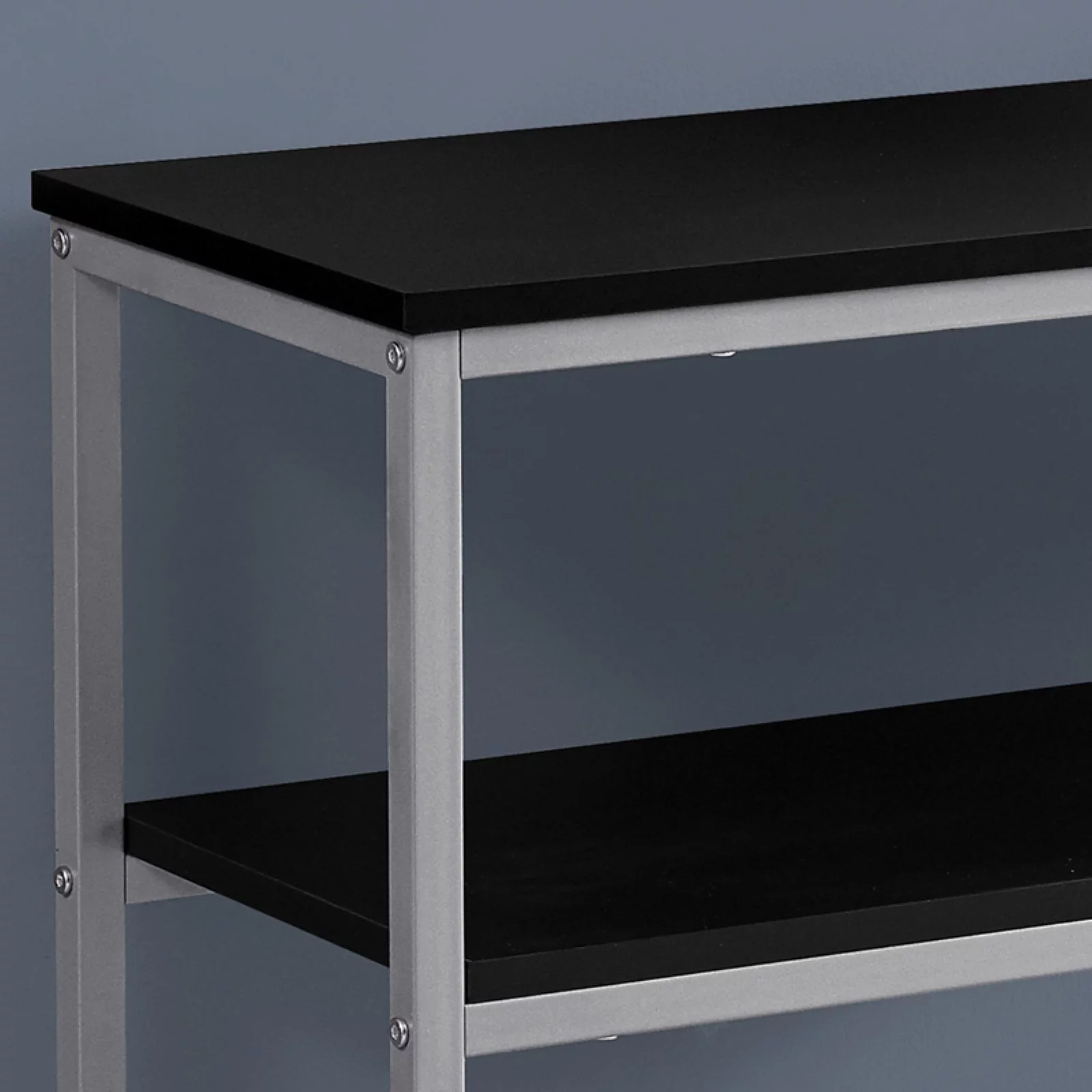 Accent Table Console Entryway Narrow Sofa Living Room Bedroom Metal Grey